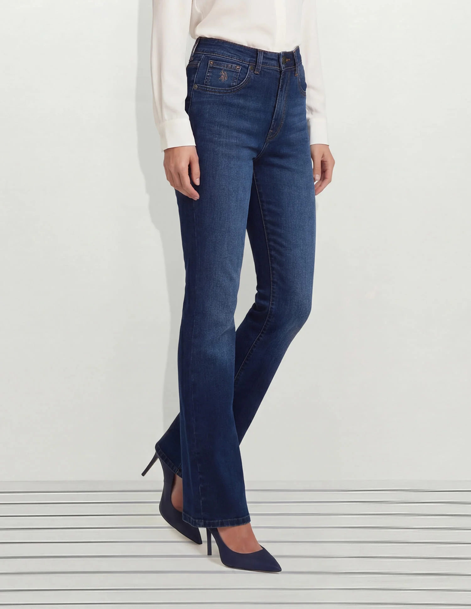 High Rise Skinny Bootcut Jeans - Image 3