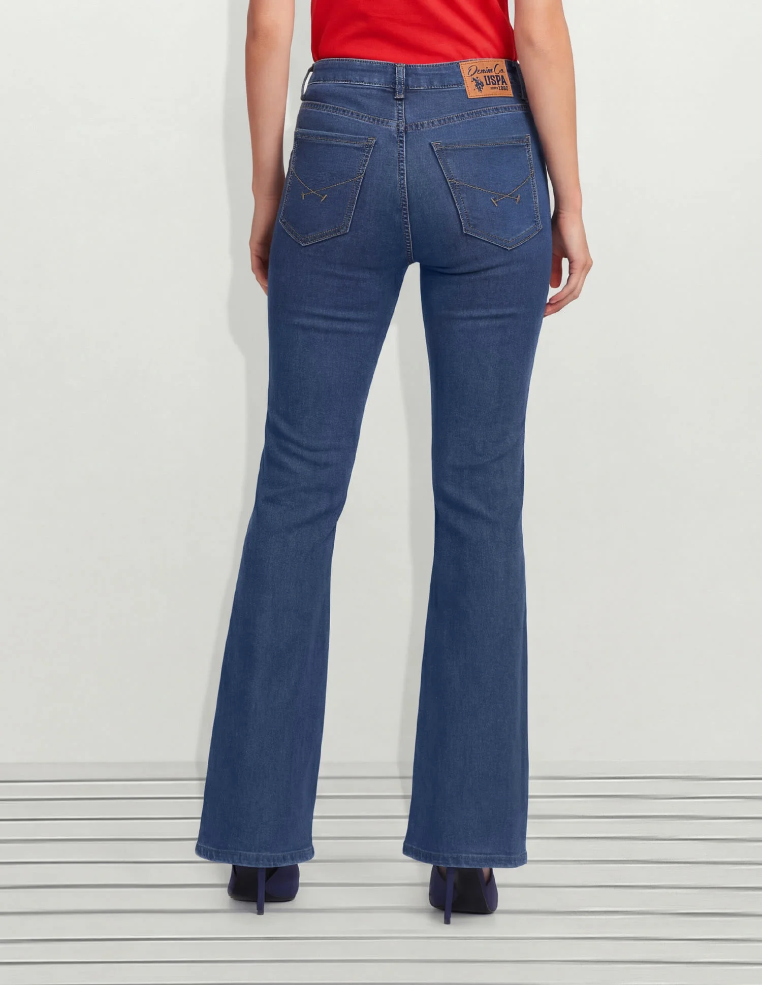 High Rise Skinny Bootcut Jeans - Image 4