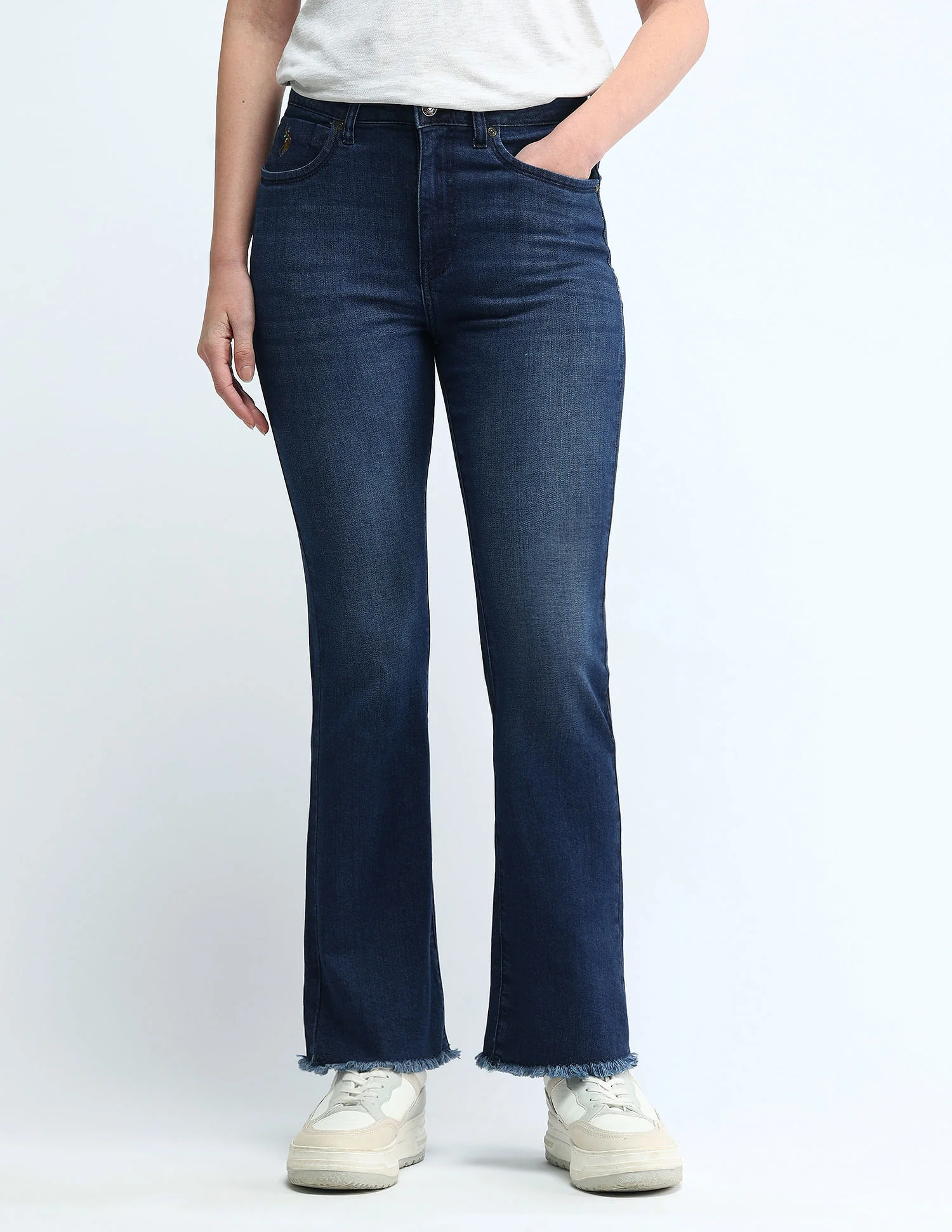 High Rise Skinny Bootcut Jeans - Image 3