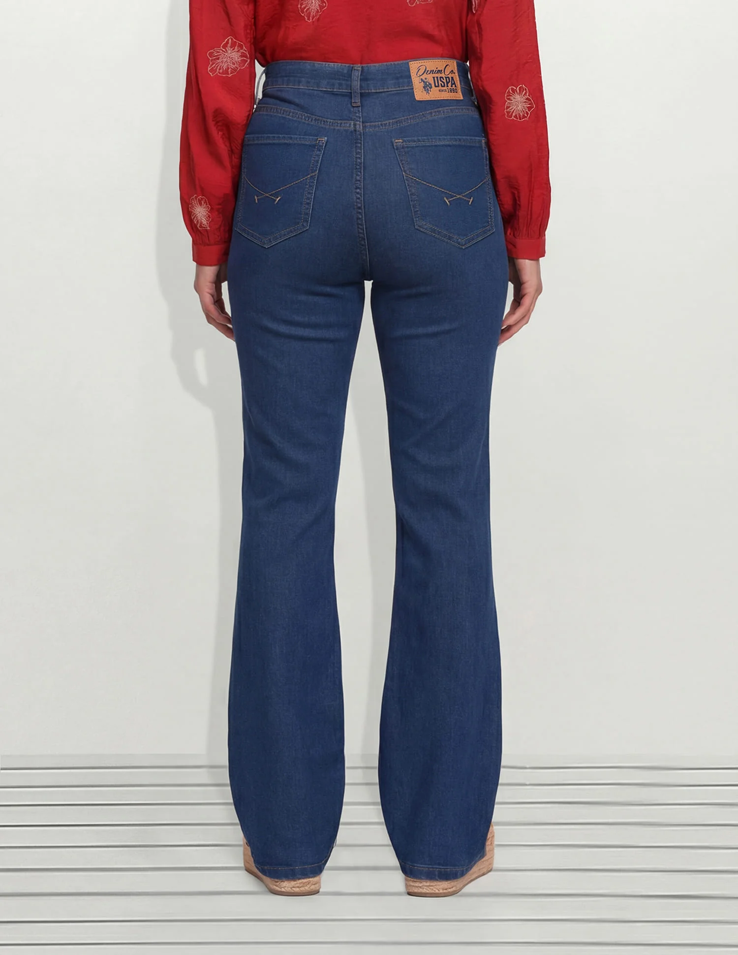 High Rise Skinny Bootcut Jeans - Image 4