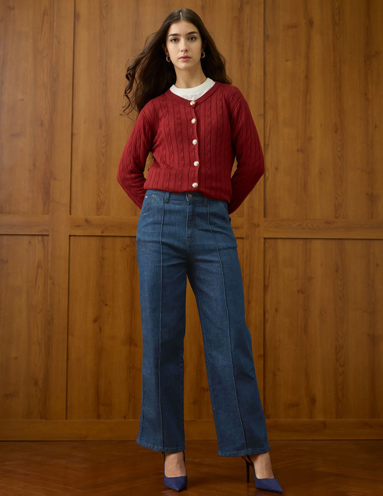 High Rise Straight Fit Jeans - Image 3