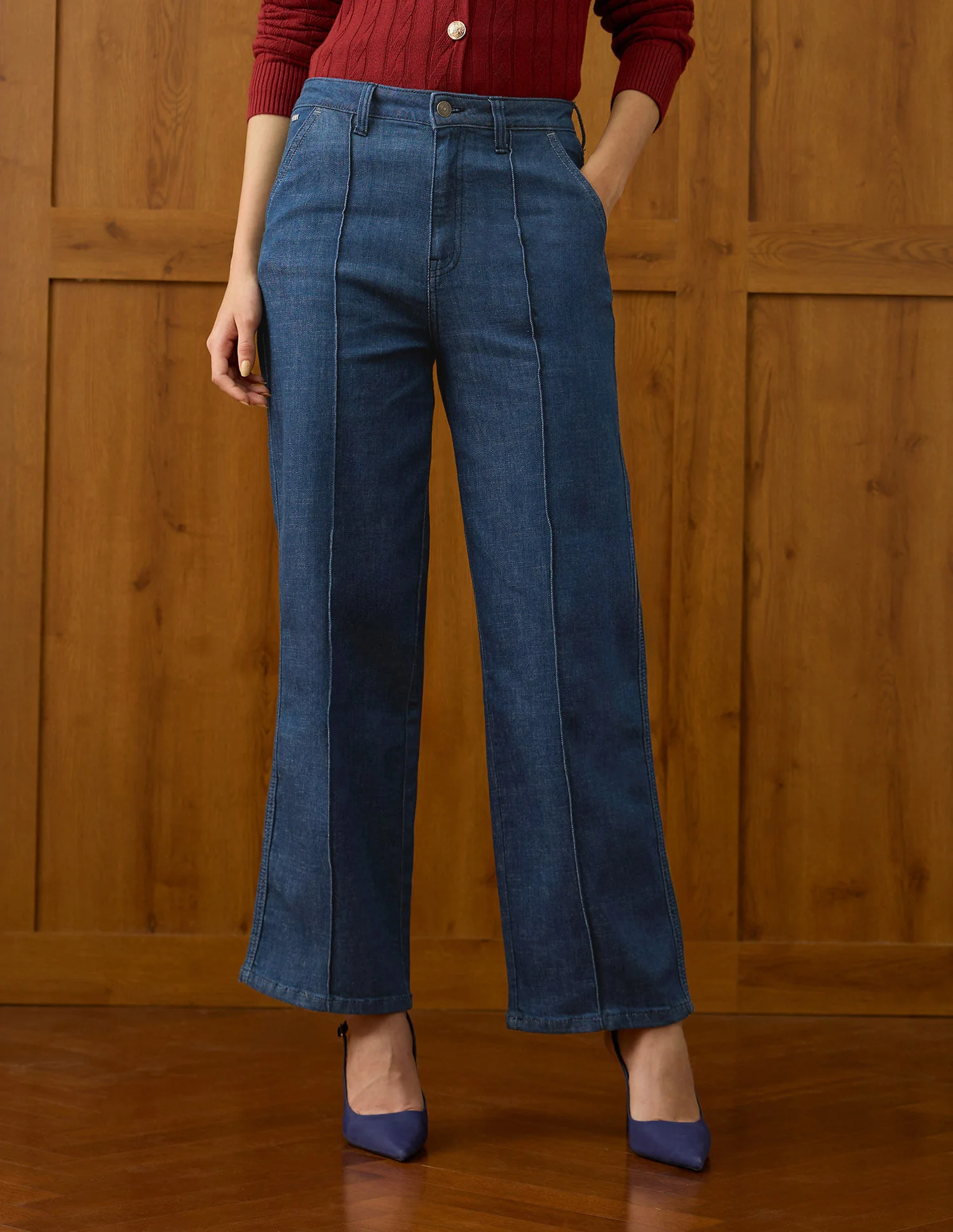 High Rise Straight Fit Jeans - Image 6