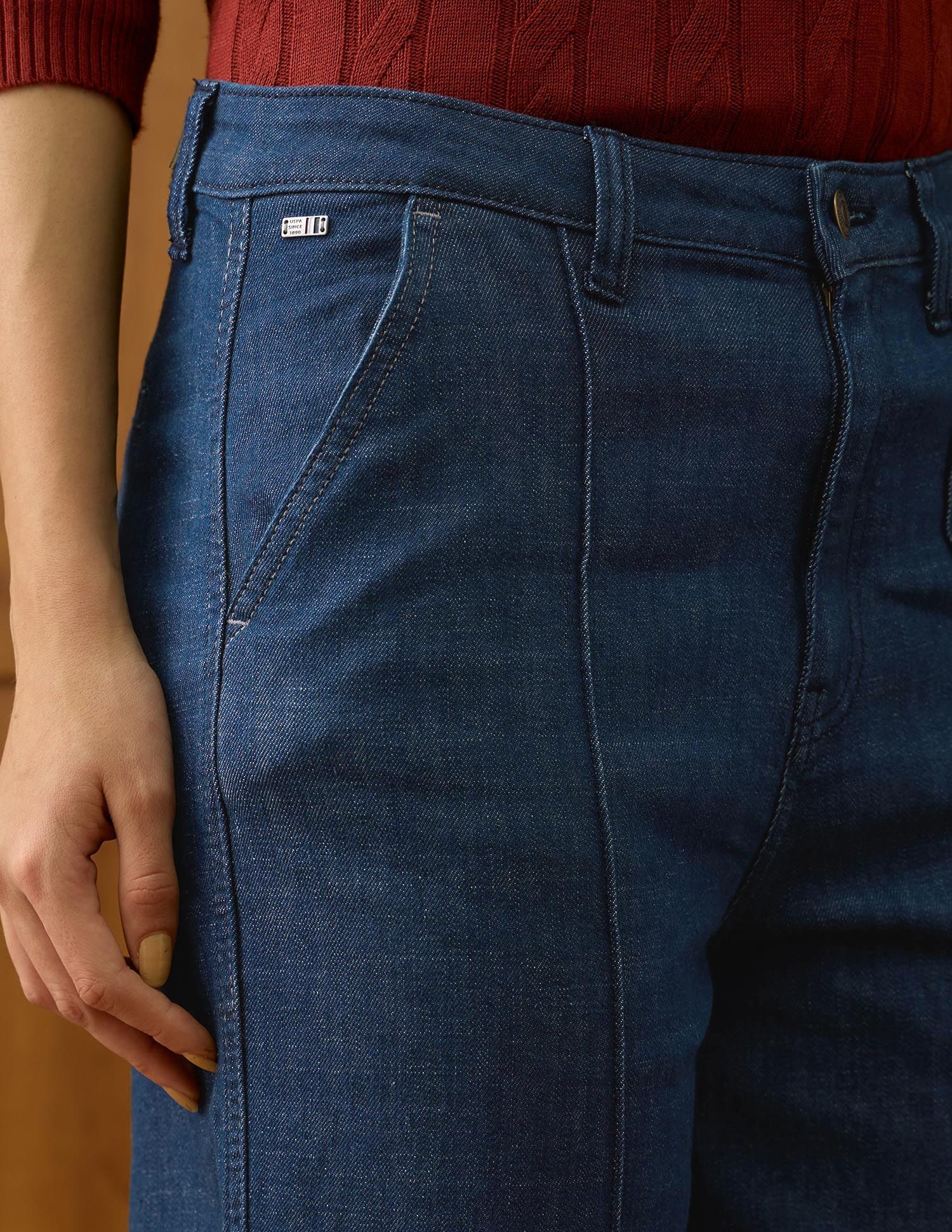 High Rise Straight Fit Jeans - Image 7