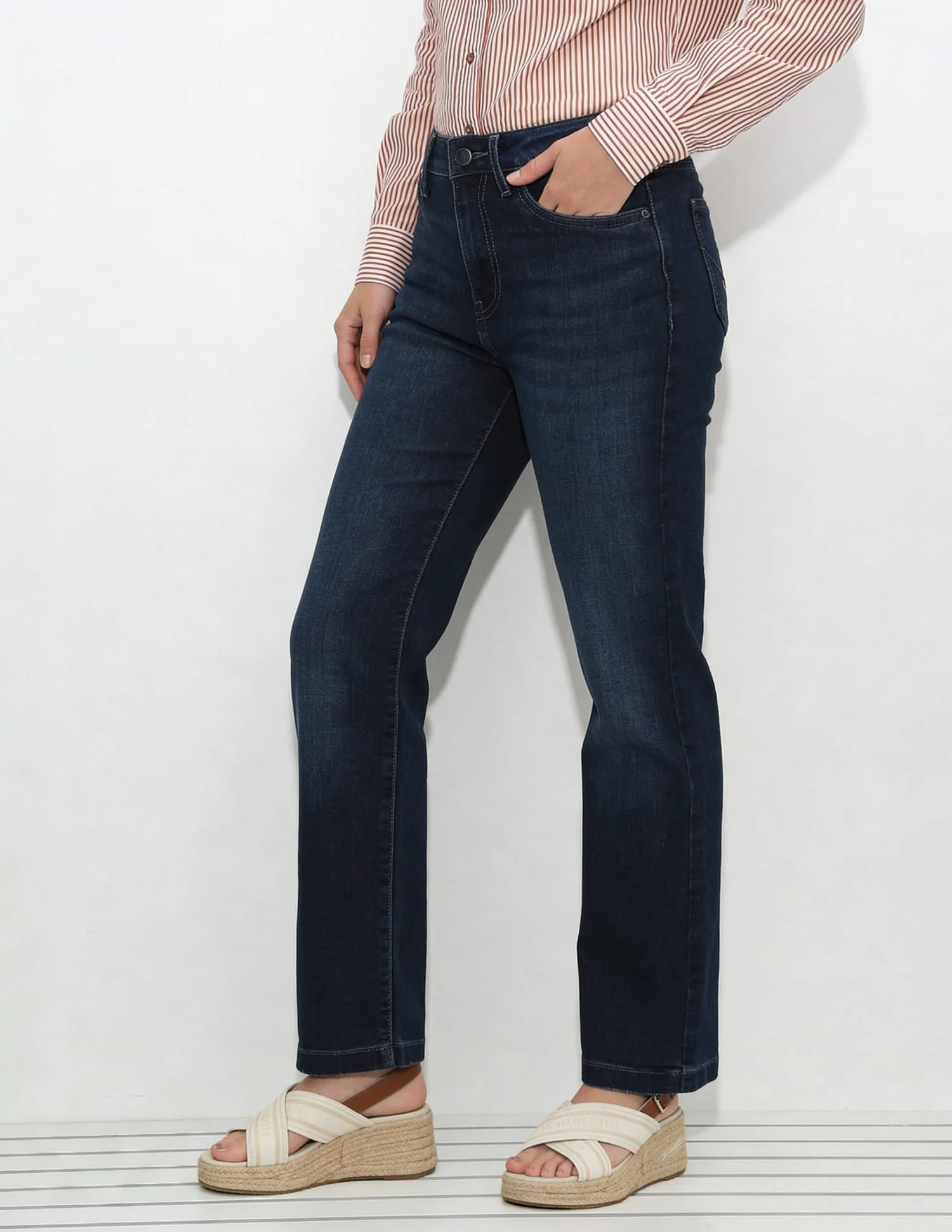 High Rise Straight Fit Jeans - Image 3