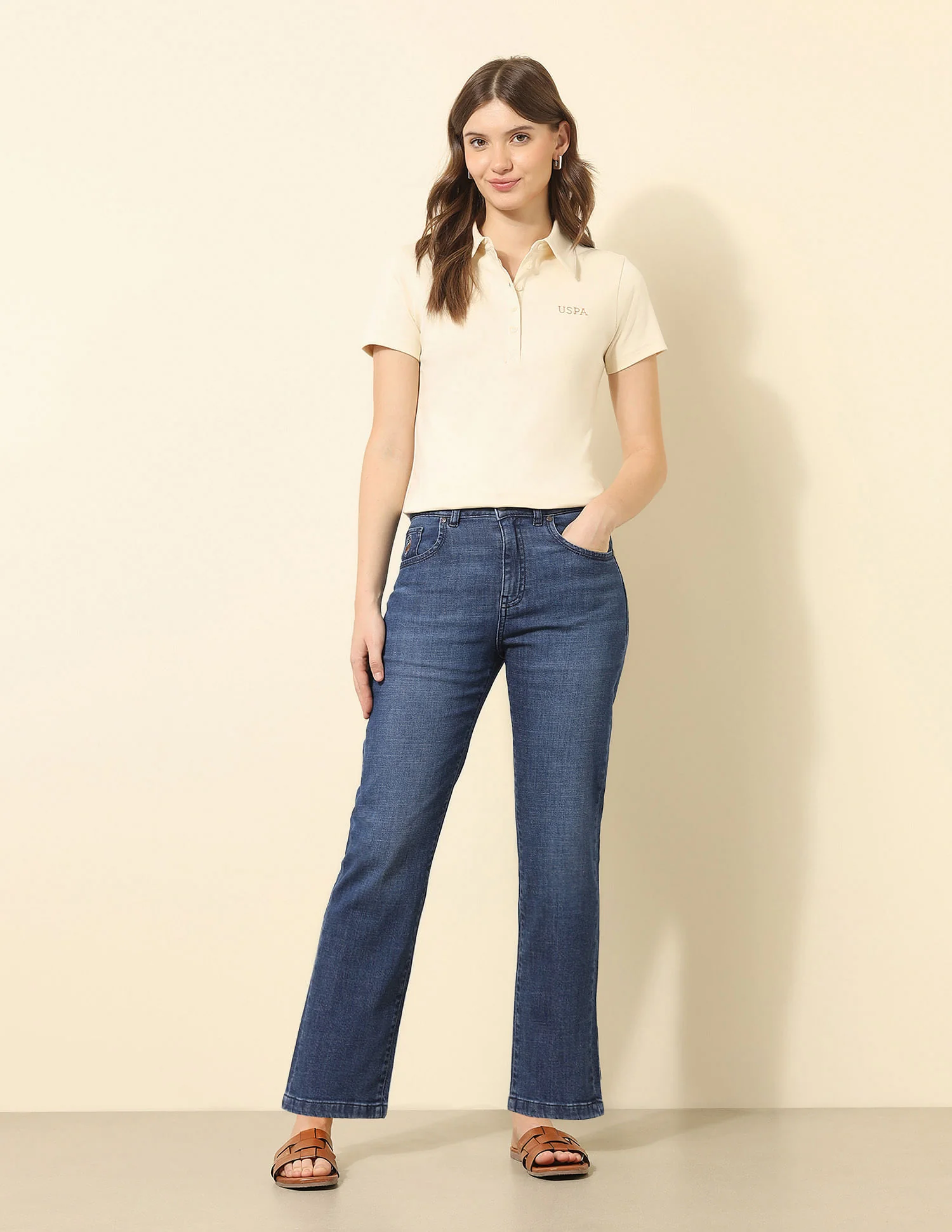 High Rise Straight Fit Jeans - Image 3