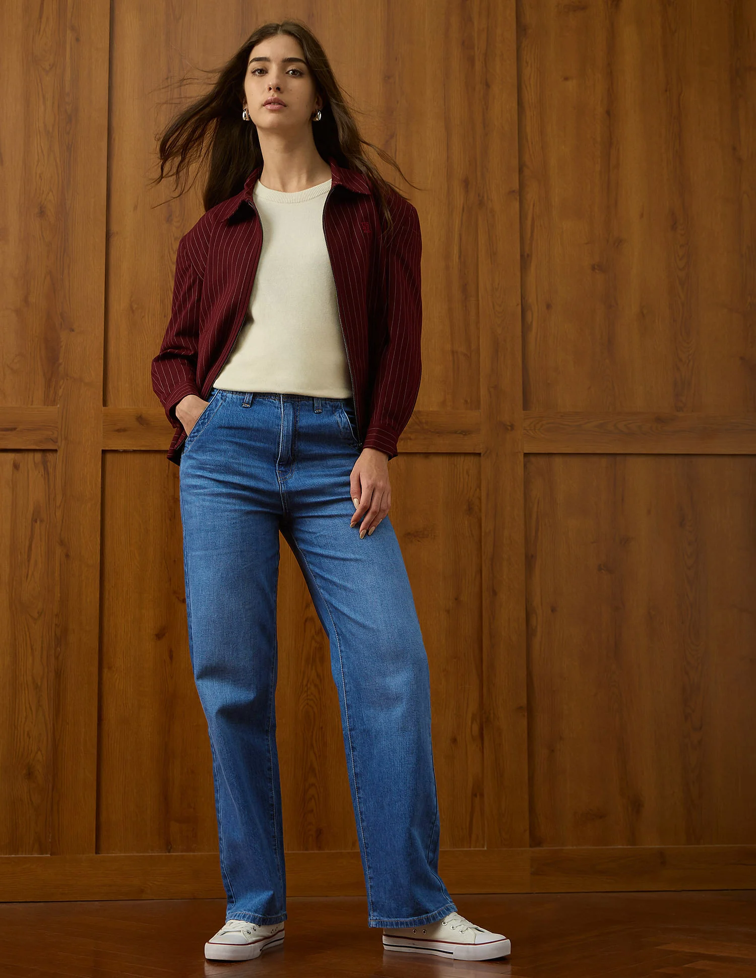 High Rise Straight Fit Jeans - Image 3