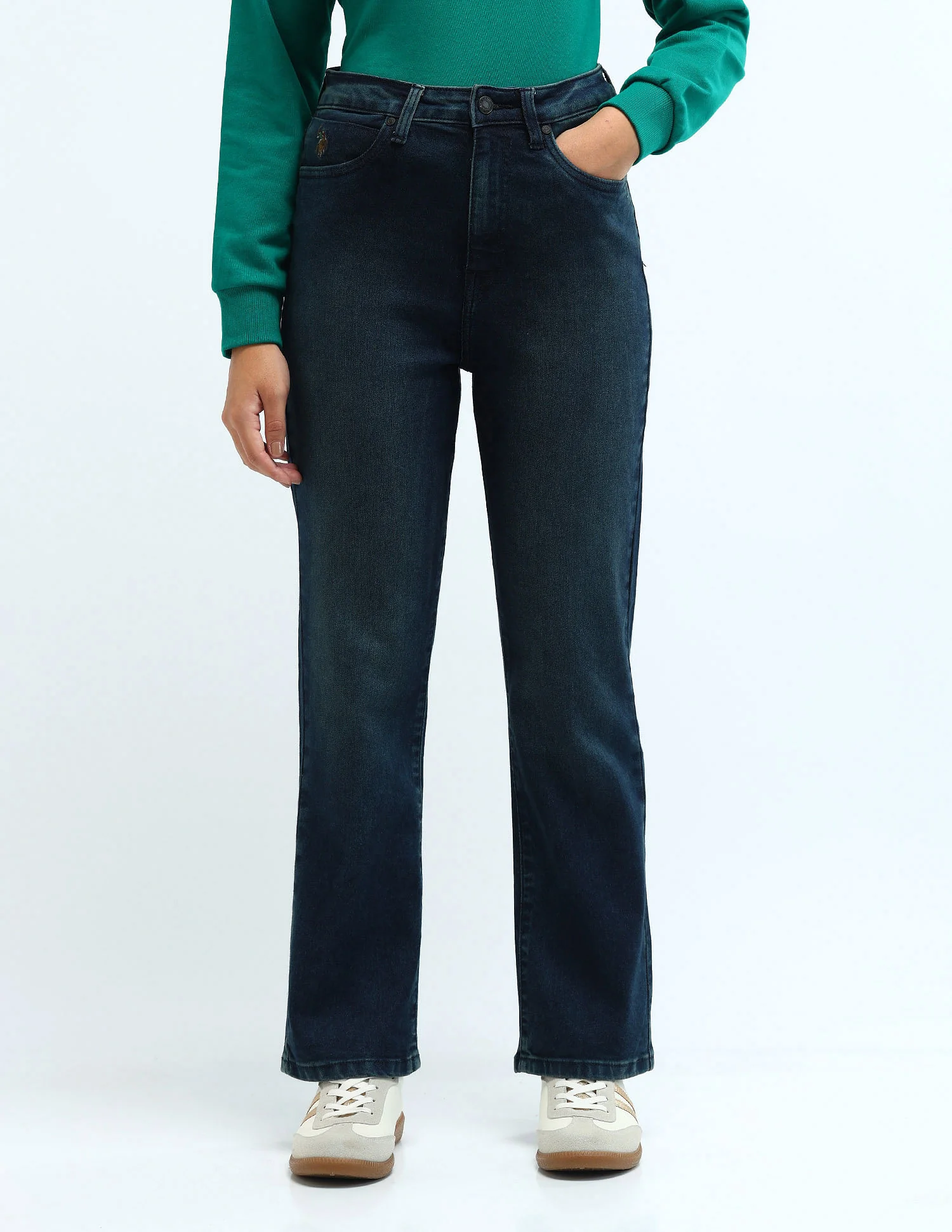 High Rise Straight Fit Jeans - Image 6