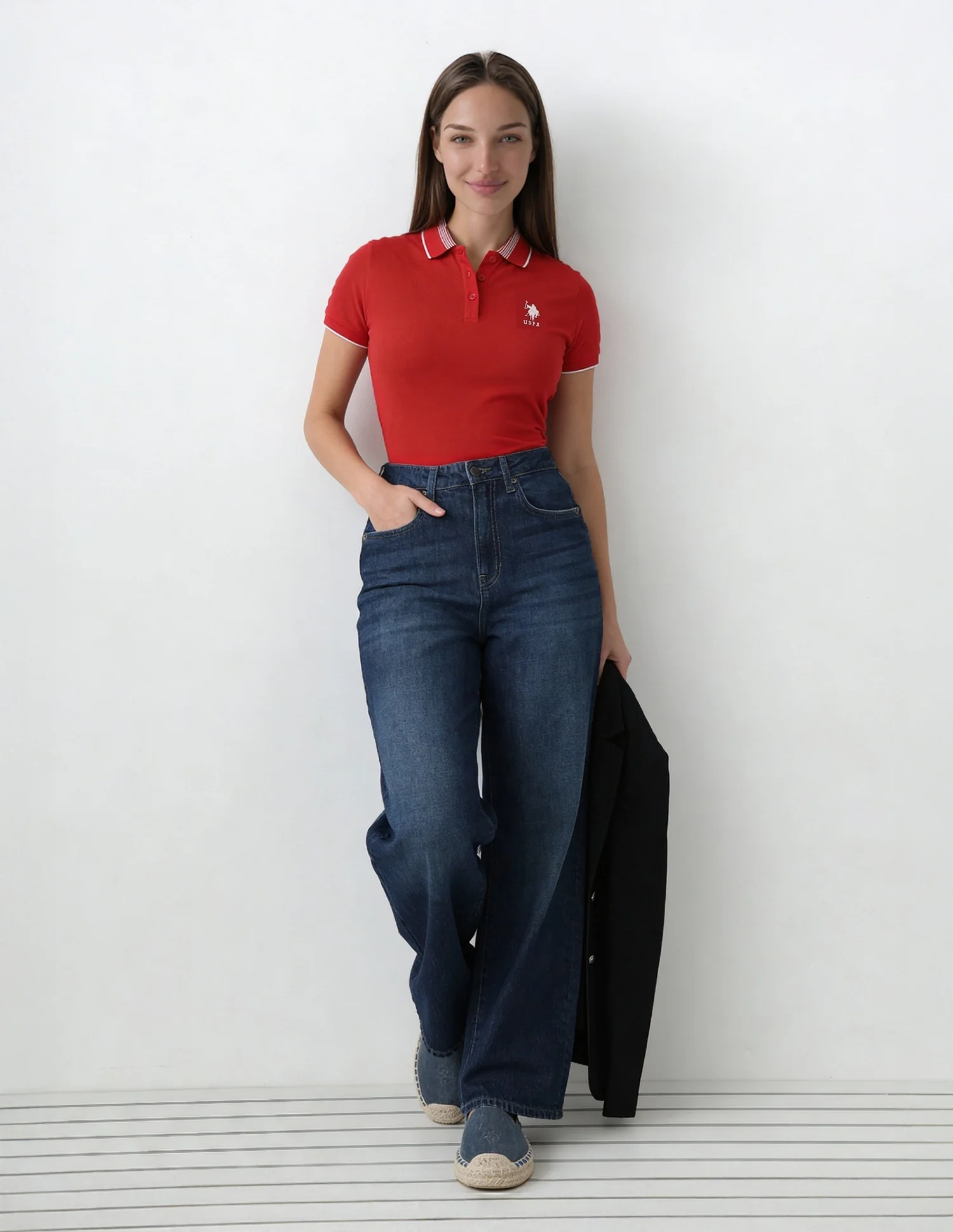 High Rise Straight Fit Jeans