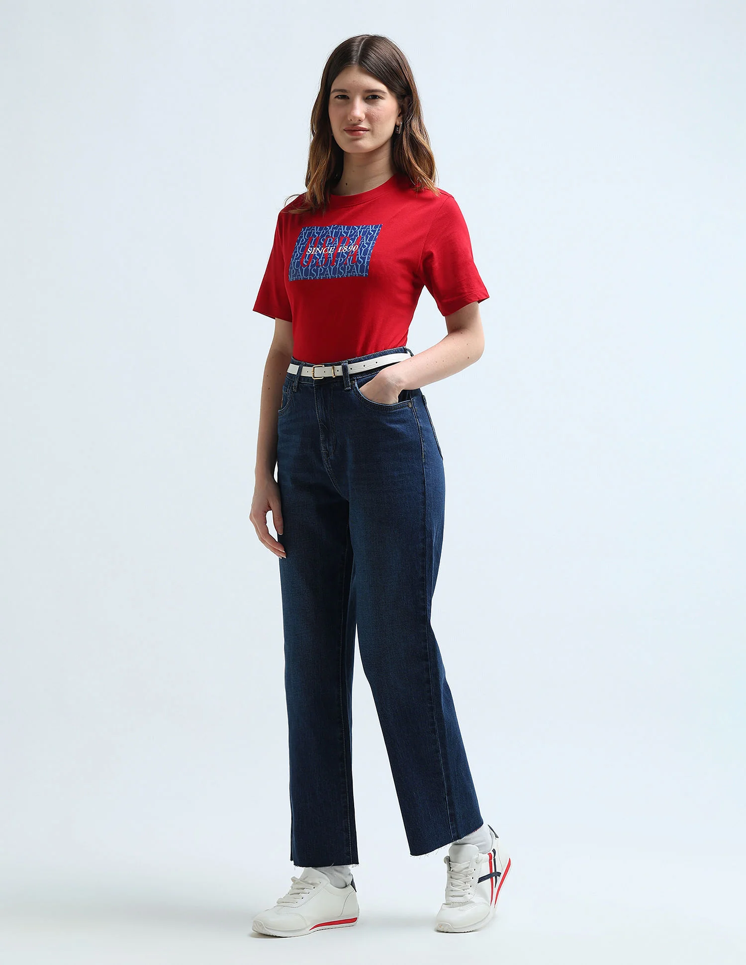 High Rise Straight Fit Jeans - Image 3
