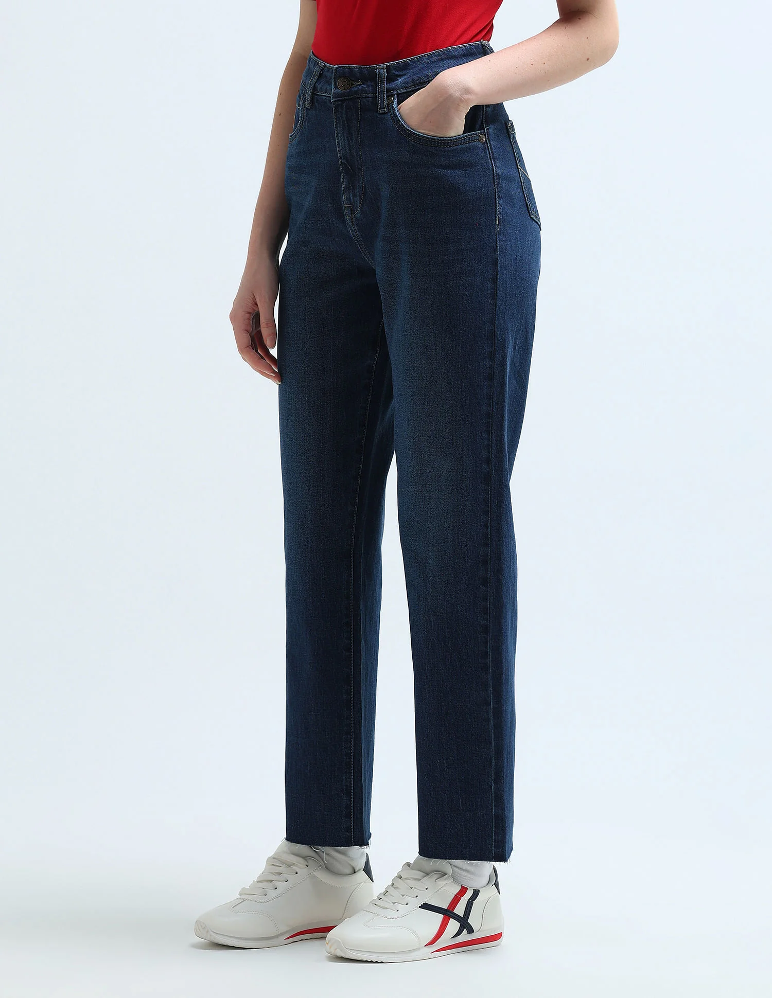 High Rise Straight Fit Jeans - Image 4