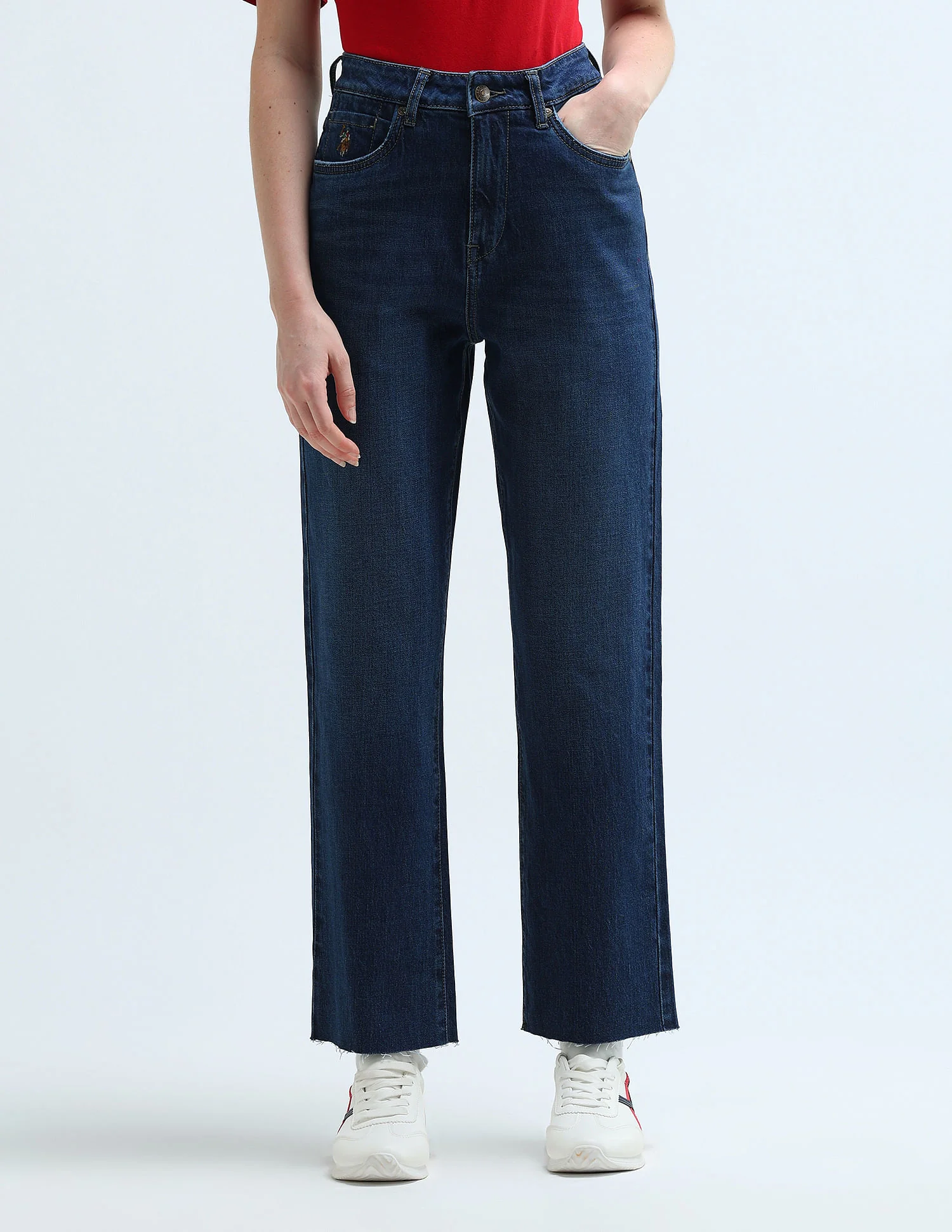 High Rise Straight Fit Jeans - Image 6