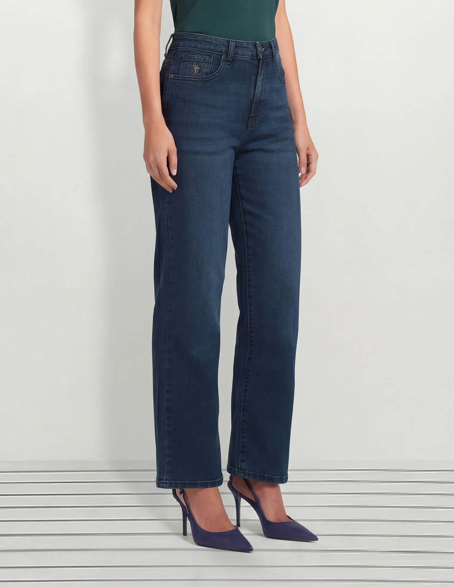 High Rise Straight Fit Jeans - Image 3