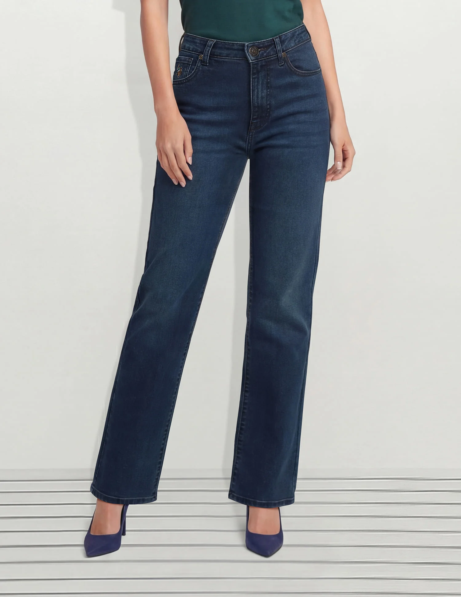 High Rise Straight Fit Jeans - Image 5