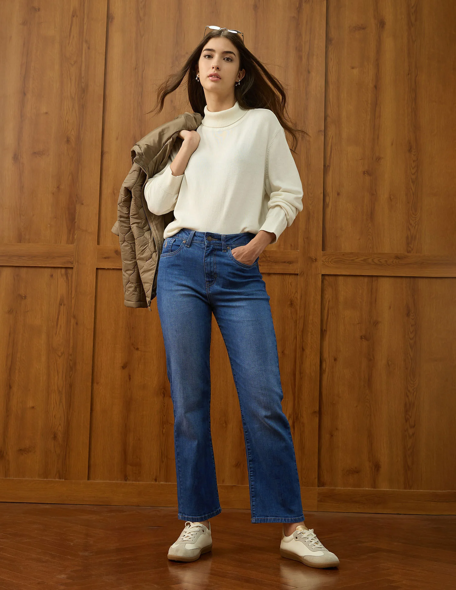 High Rise Straight Fit Jeans - Image 3