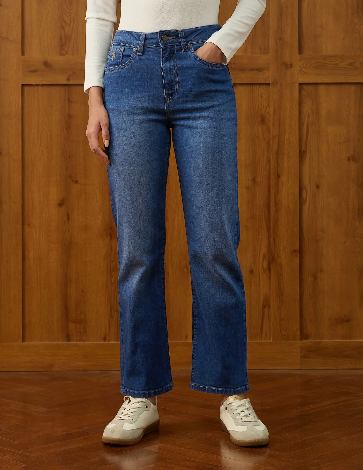 High Rise Straight Fit Jeans - Image 6