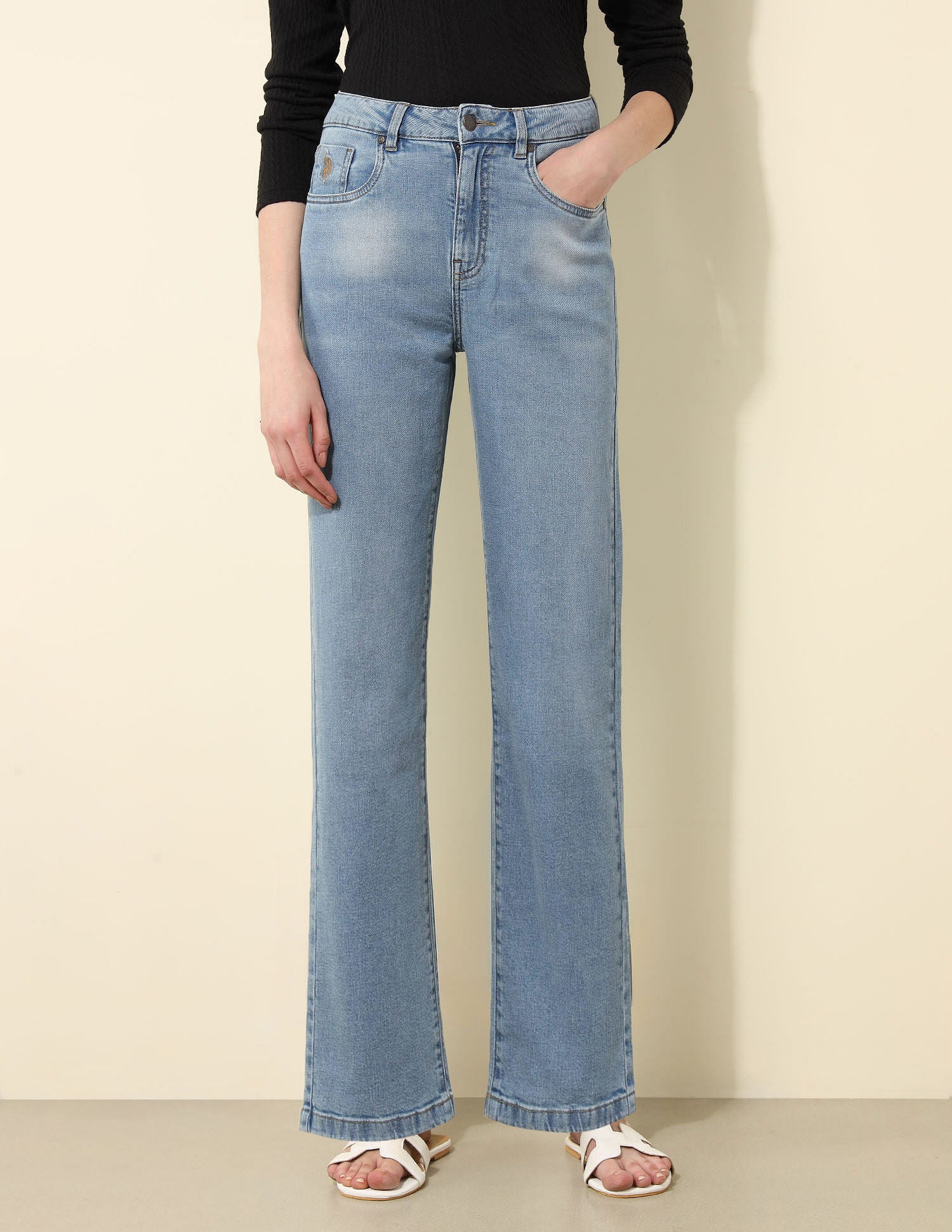 High Rise Straight Fit Jeans - Image 11