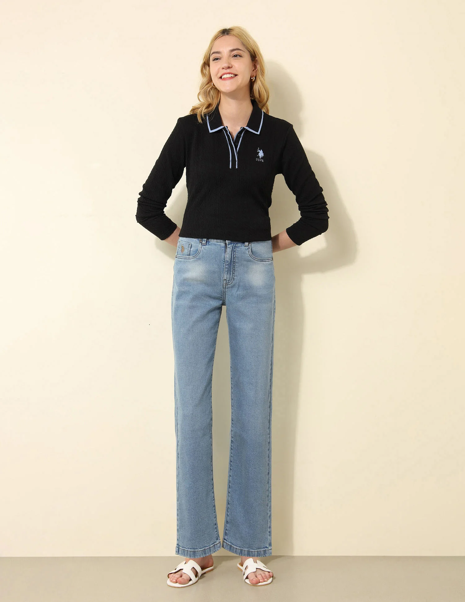 High Rise Straight Fit Jeans - Image 5