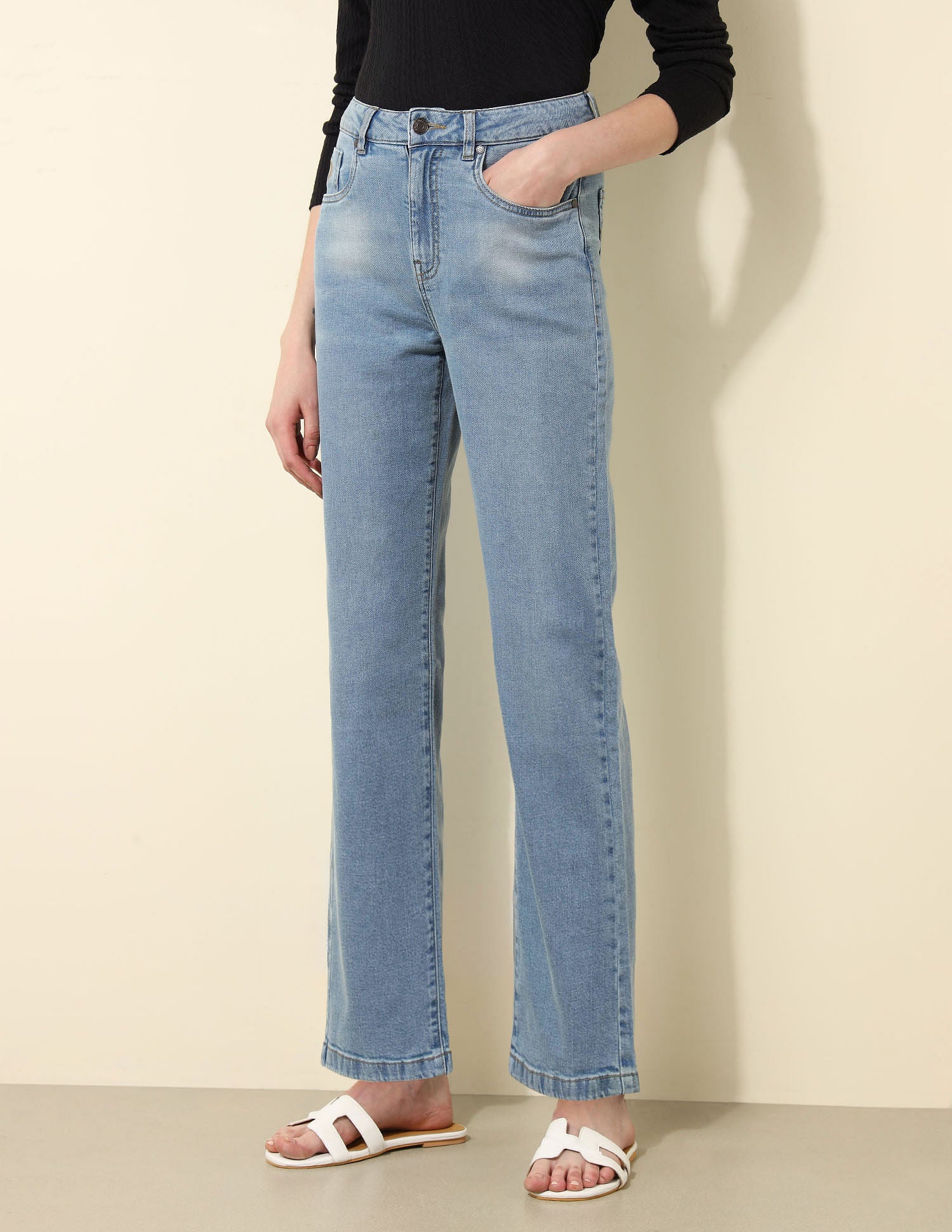 High Rise Straight Fit Jeans - Image 7