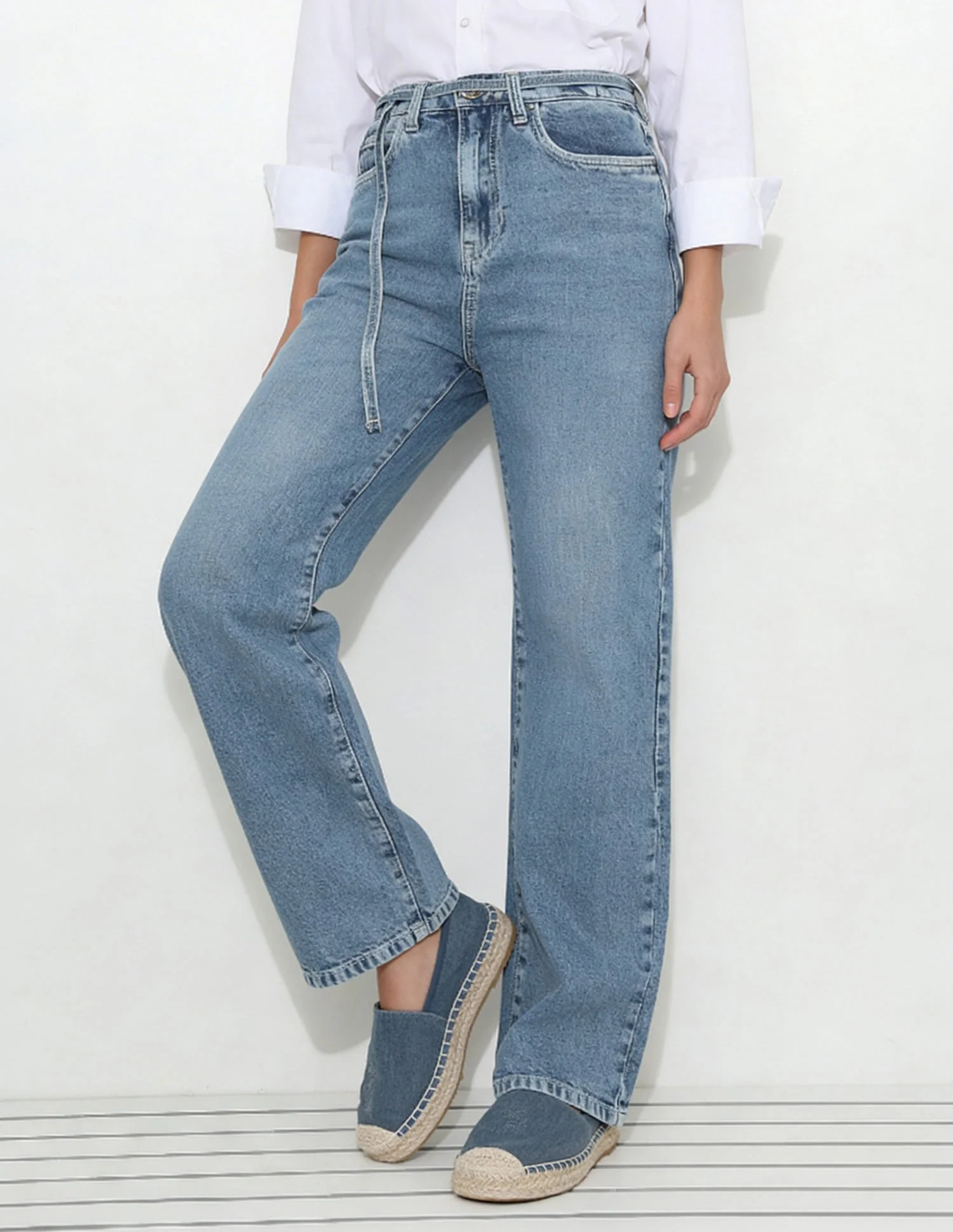 High Rise Straight Fit Jeans - Image 4