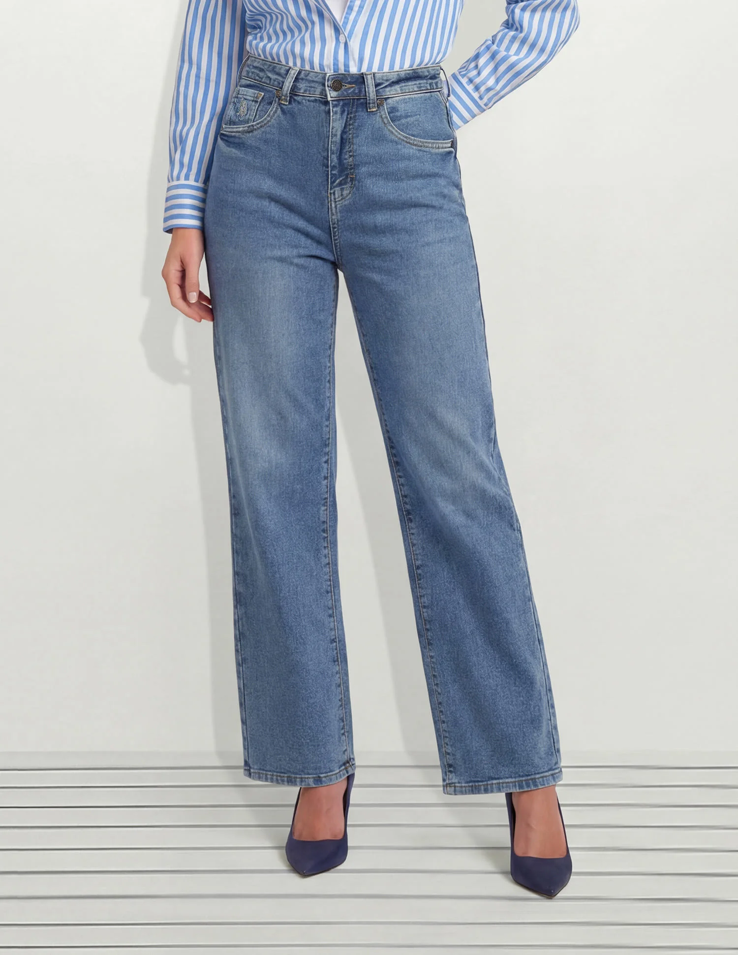 High Rise Straight Fit Jeans - Image 5
