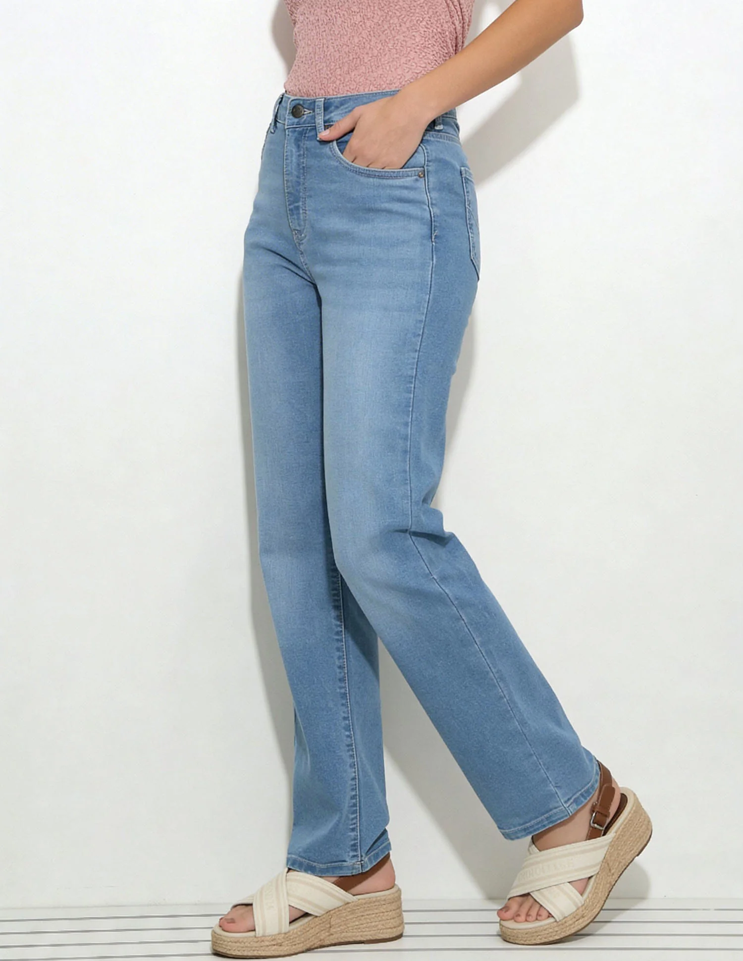High Rise Straight Fit Jeans - Image 4