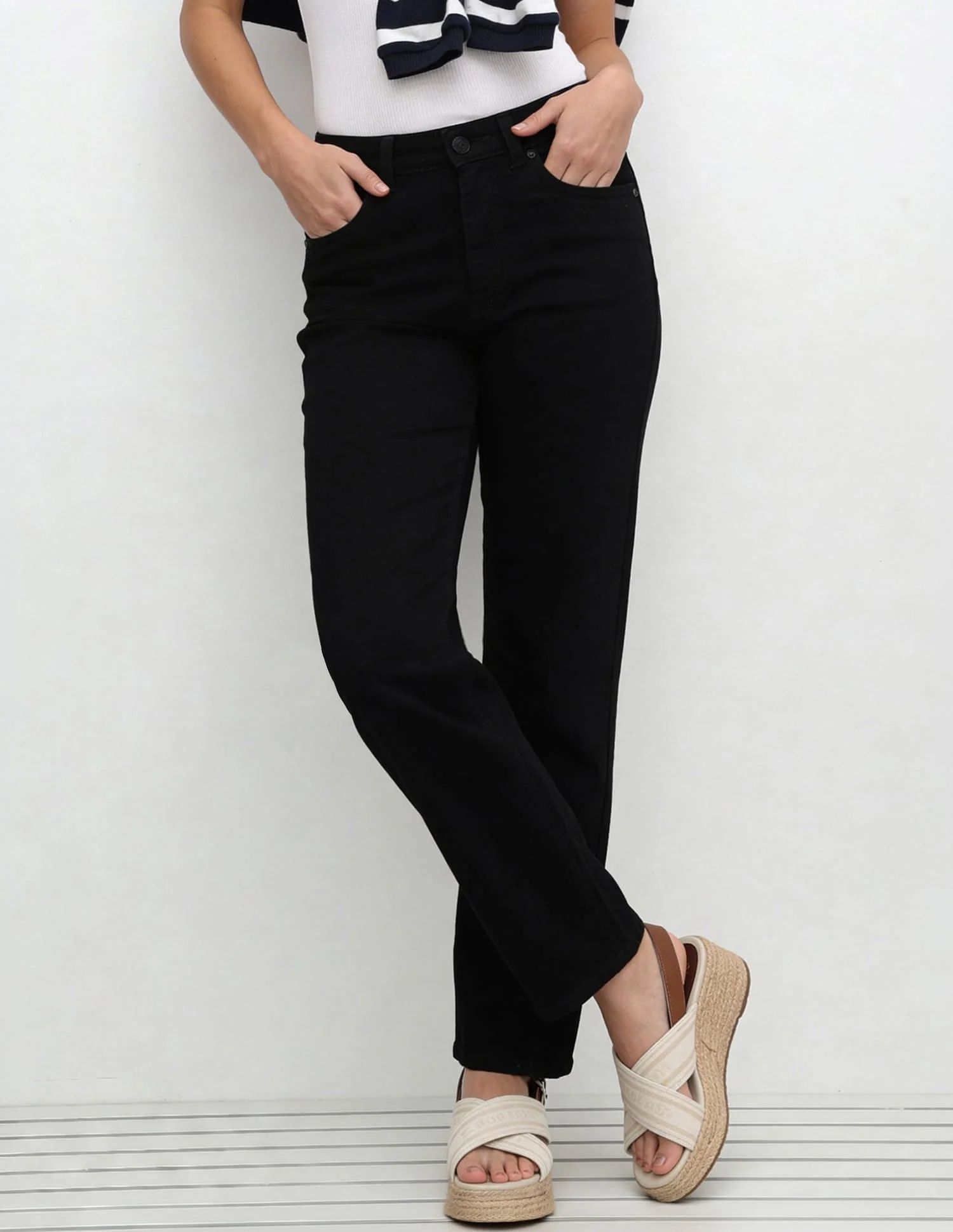 High Rise Straight Fit Jeans - Image 3