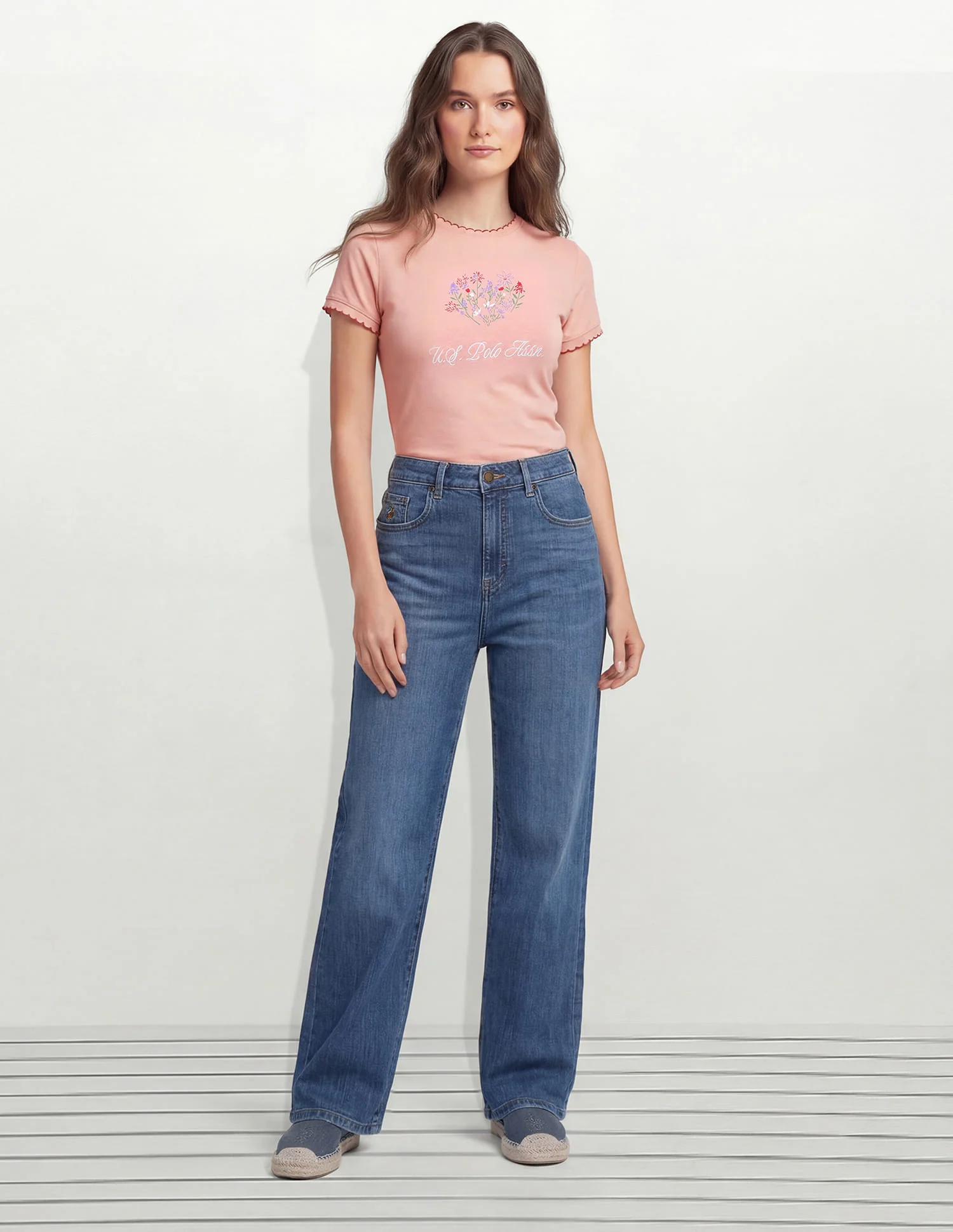 High Rise Straight Fit Jeans