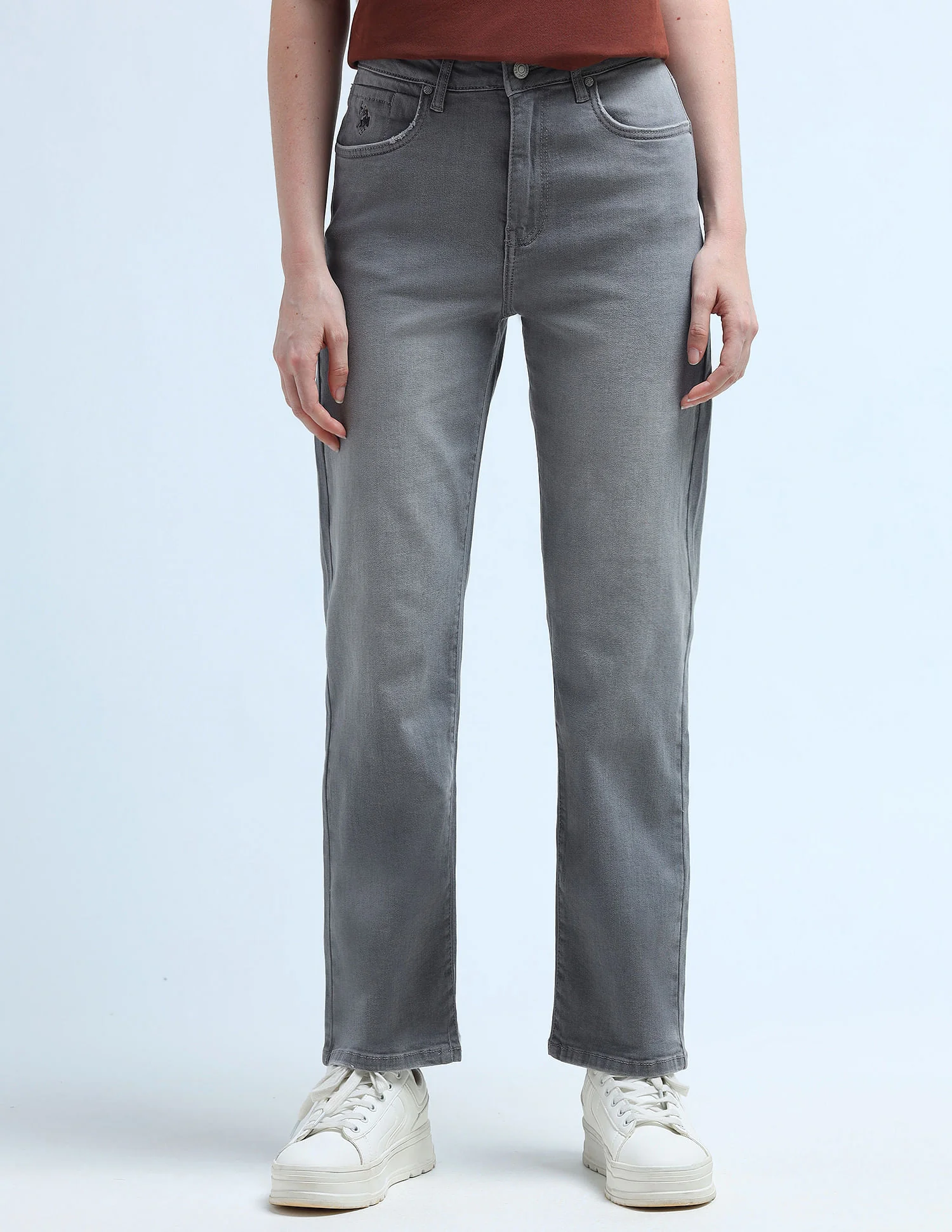 High Rise Straight Fit Jeans - Image 3