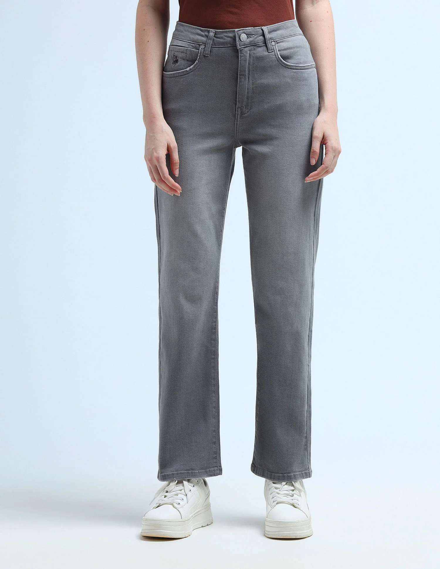 High Rise Straight Fit Jeans - Image 6