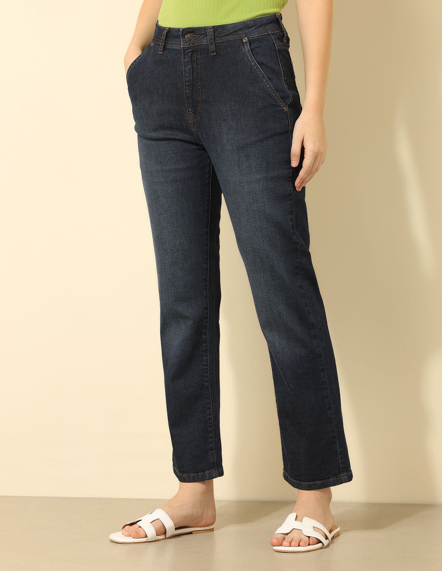 High Rise Straight Fit Jeans - Image 4