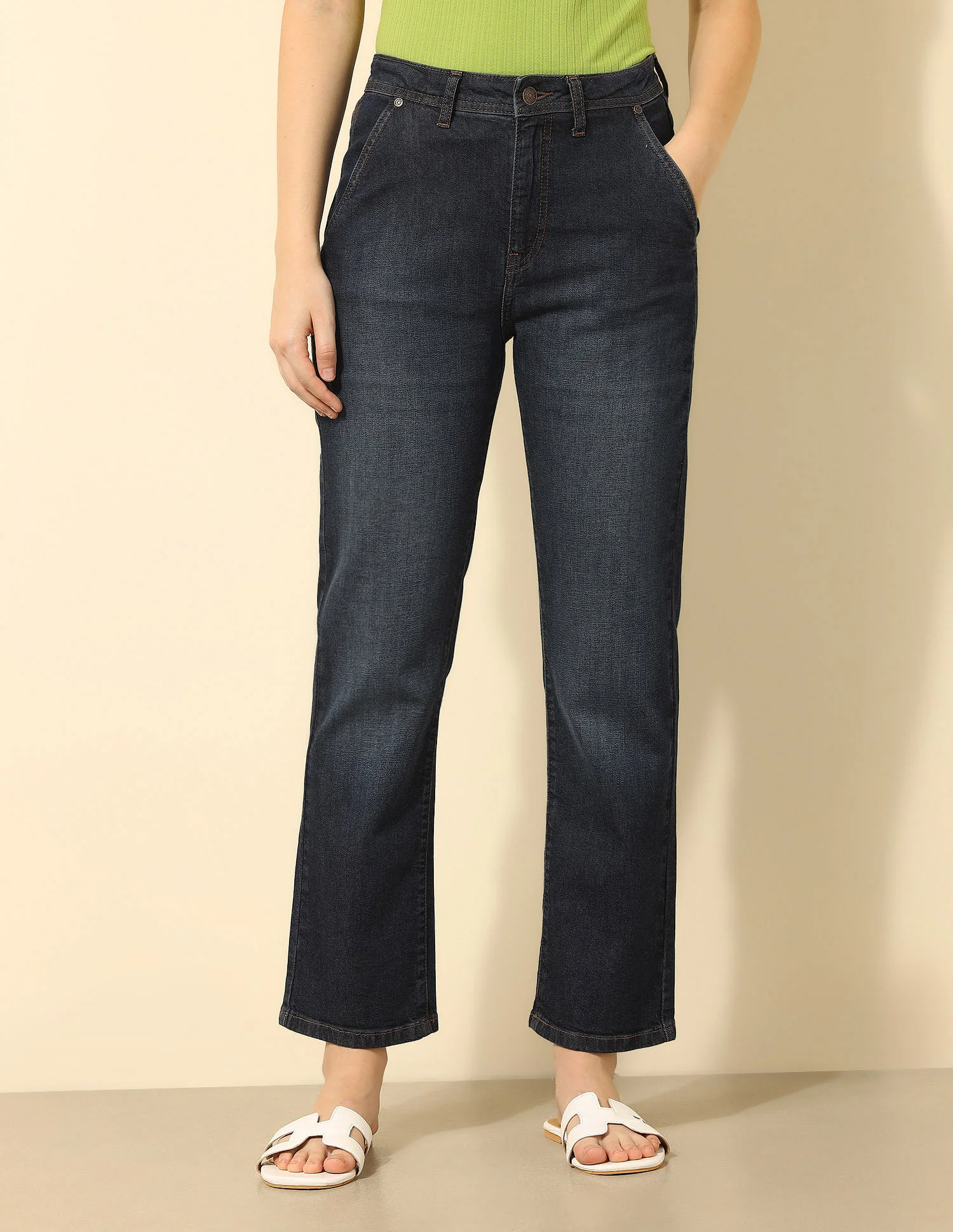 High Rise Straight Fit Jeans - Image 6