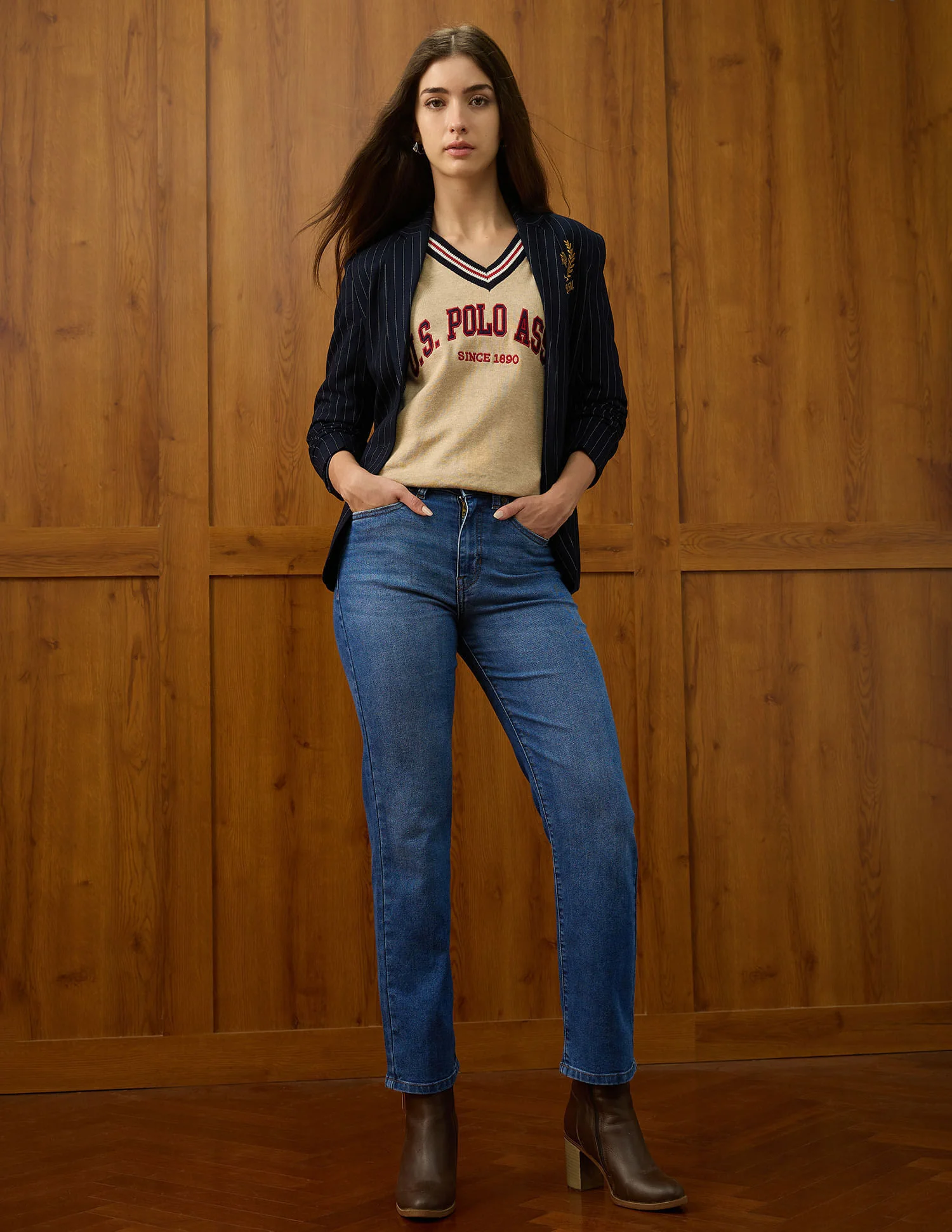 High Rise Straight Fit Jeans - Image 3