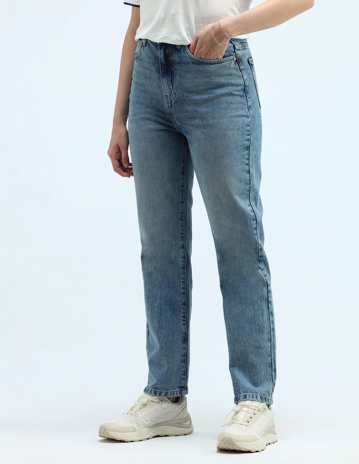 High Rise Straight Fit Jeans - Image 4