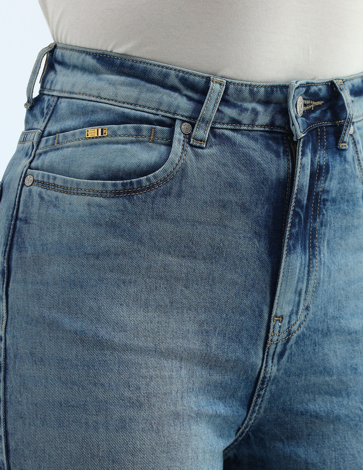 High Rise Straight Fit Jeans - Image 8