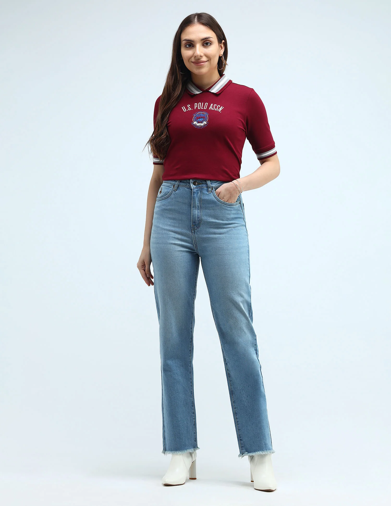 High Rise Straight Fit Jeans - Image 3