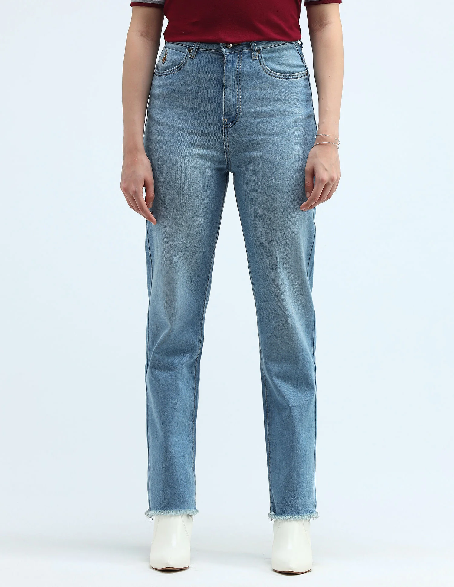 High Rise Straight Fit Jeans - Image 6