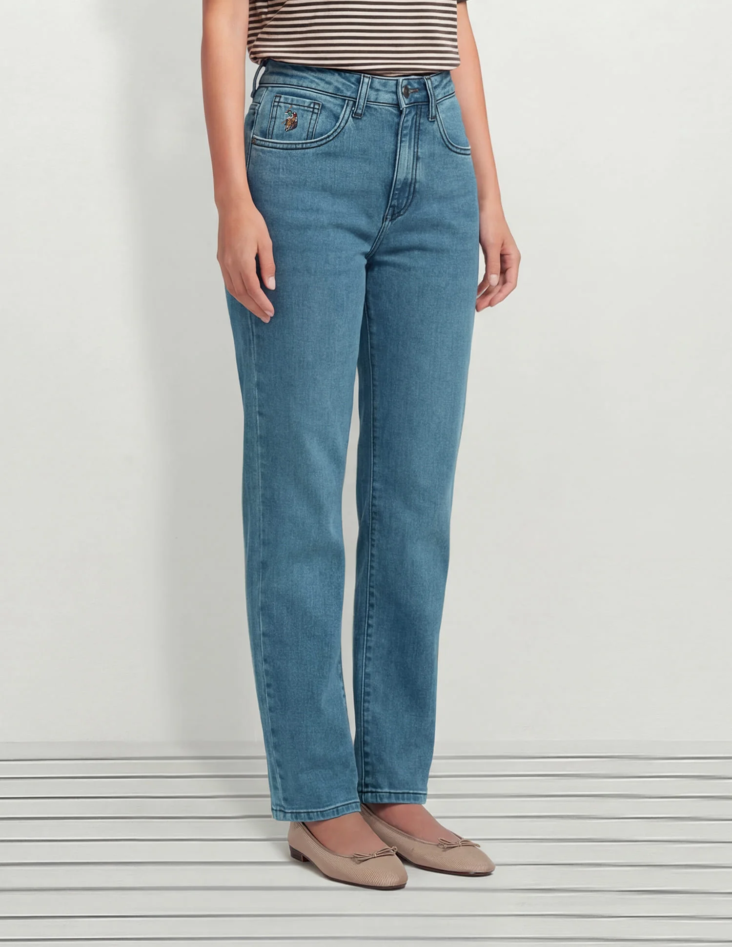 High Rise Straight Fit Jeans - Image 3