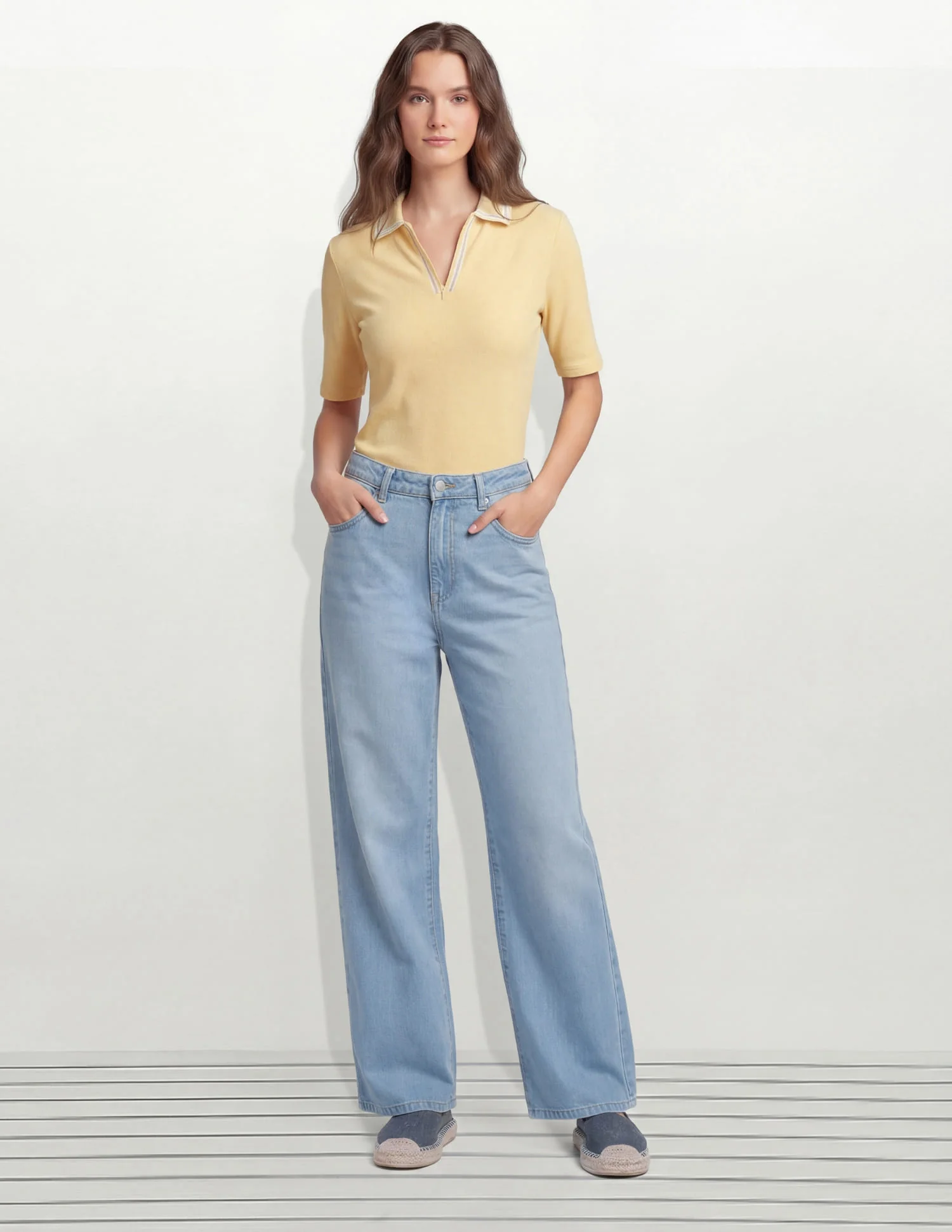 High Rise Straight Fit Jeans