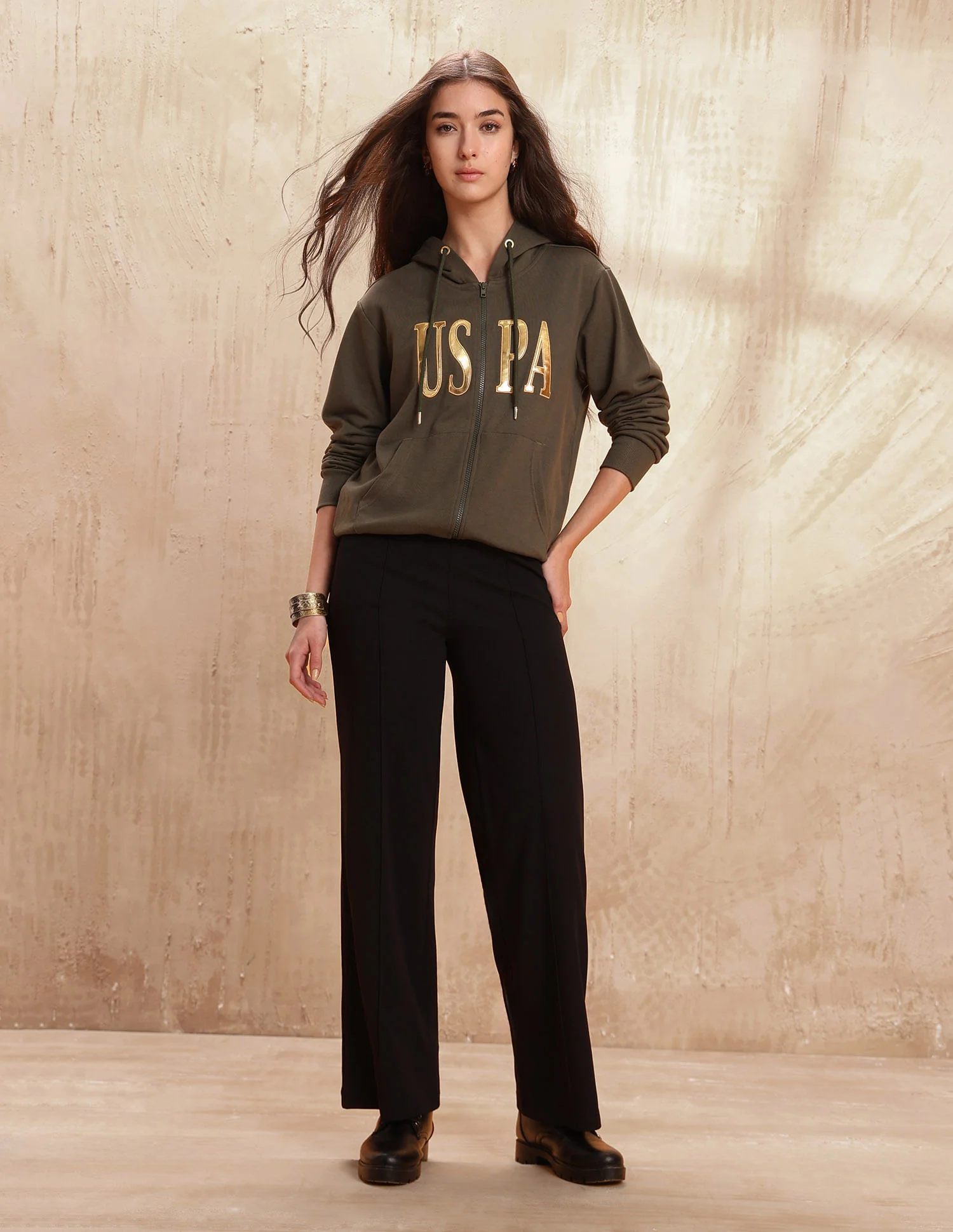 High Rise Straight Fit Trousers - Image 3