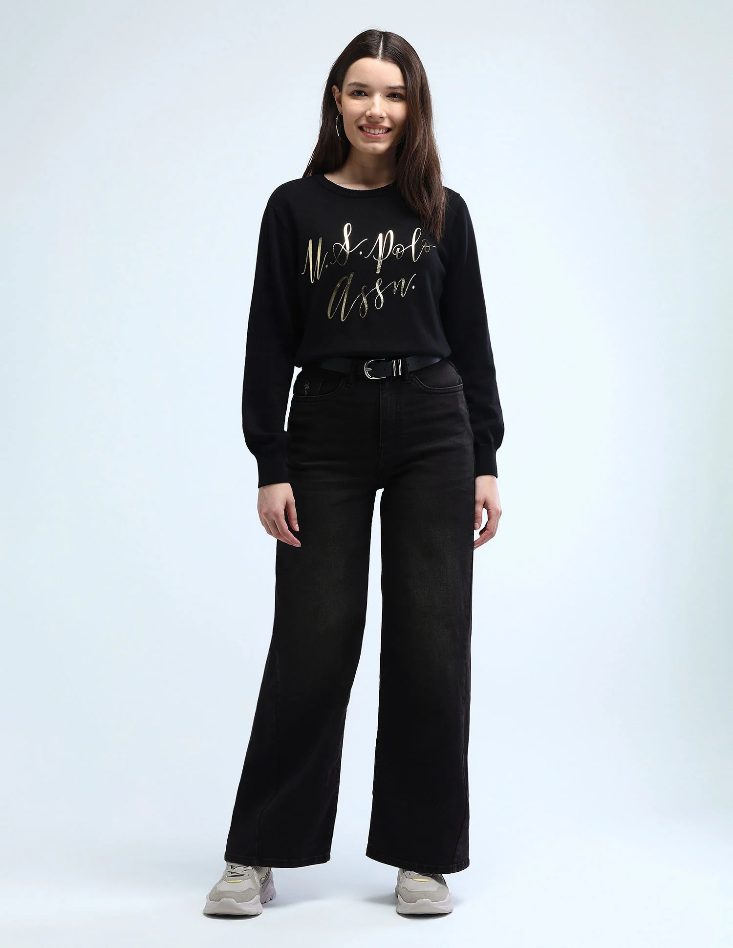 High Rise Stretchable Baggy Jeans - Image 4