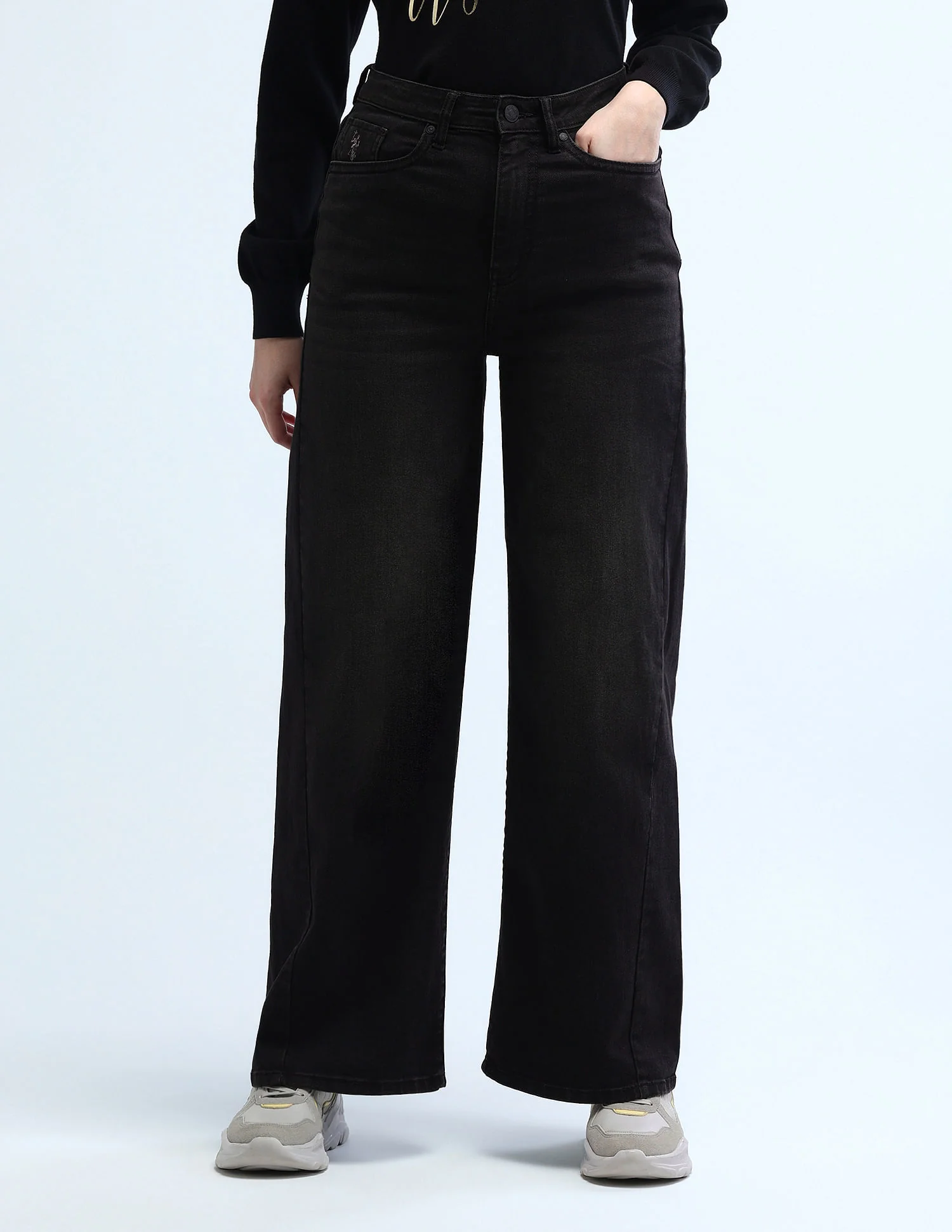 High Rise Stretchable Baggy Jeans - Image 7