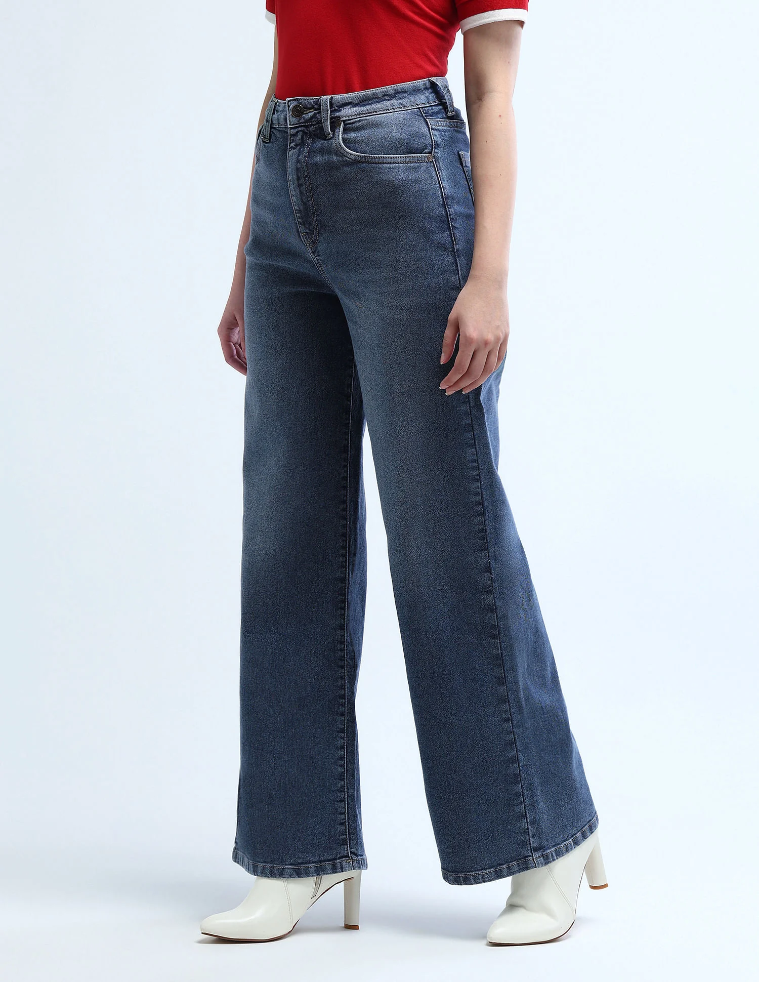 High Rise Stretchable Baggy Jeans - Image 4