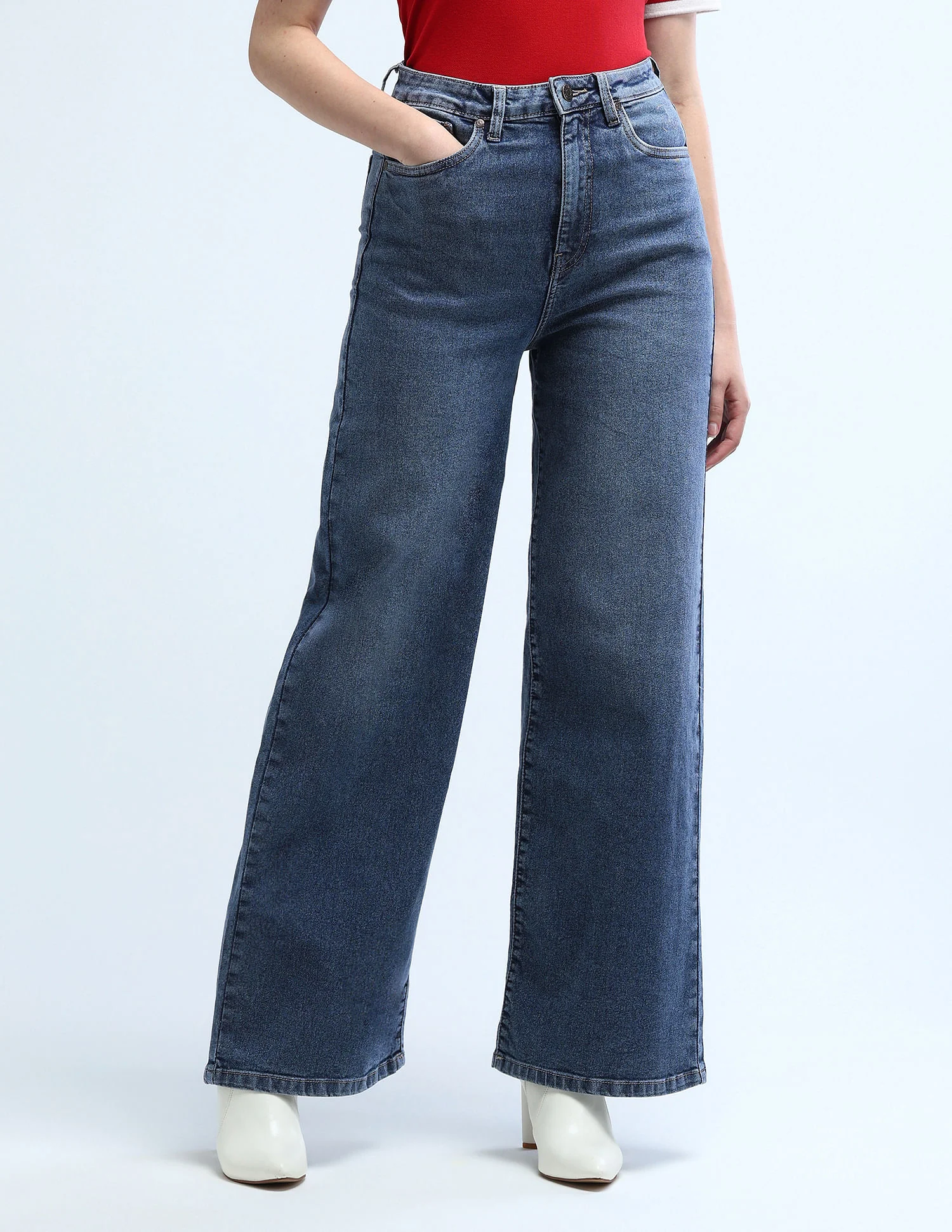 High Rise Stretchable Baggy Jeans - Image 6