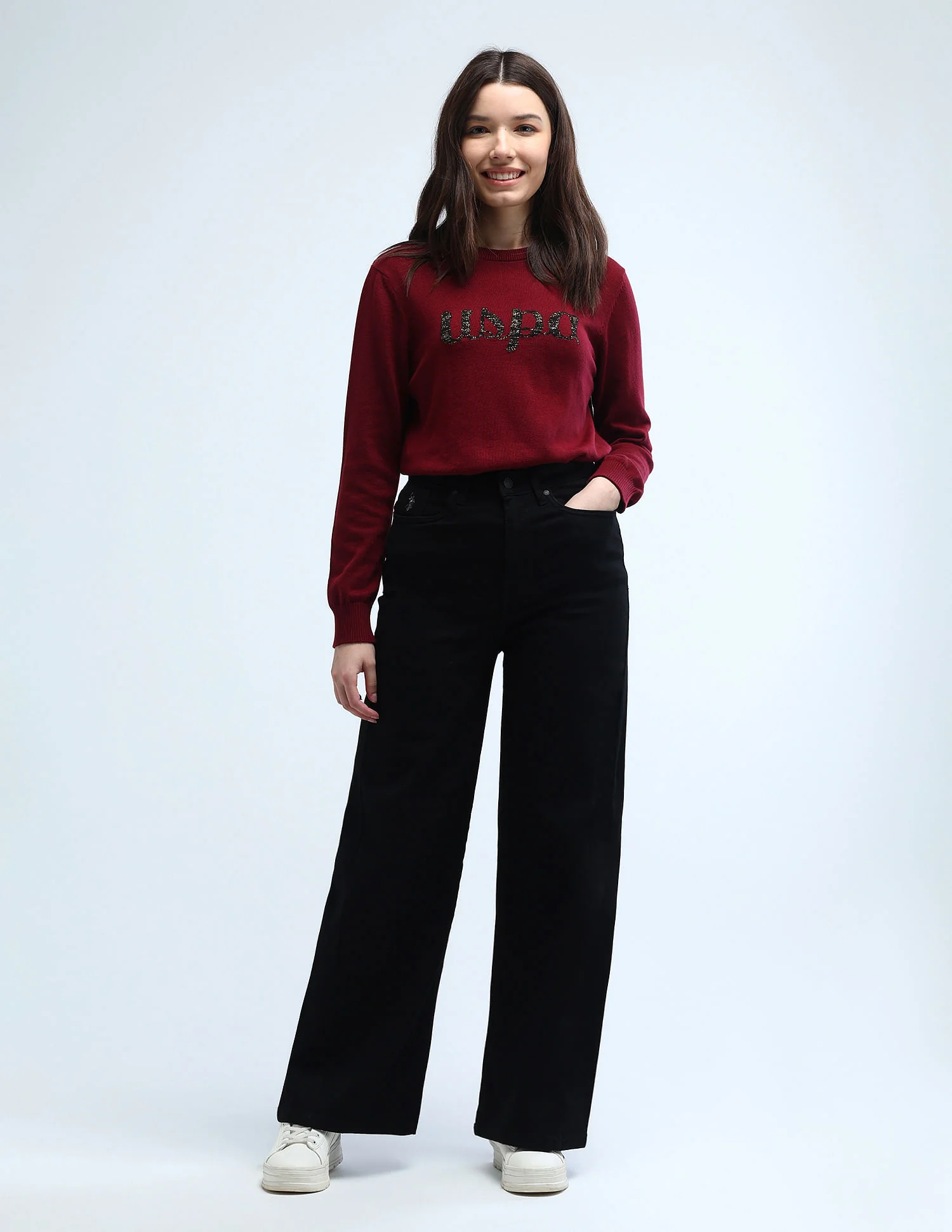 High Rise Stretchable Baggy Jeans - Image 4