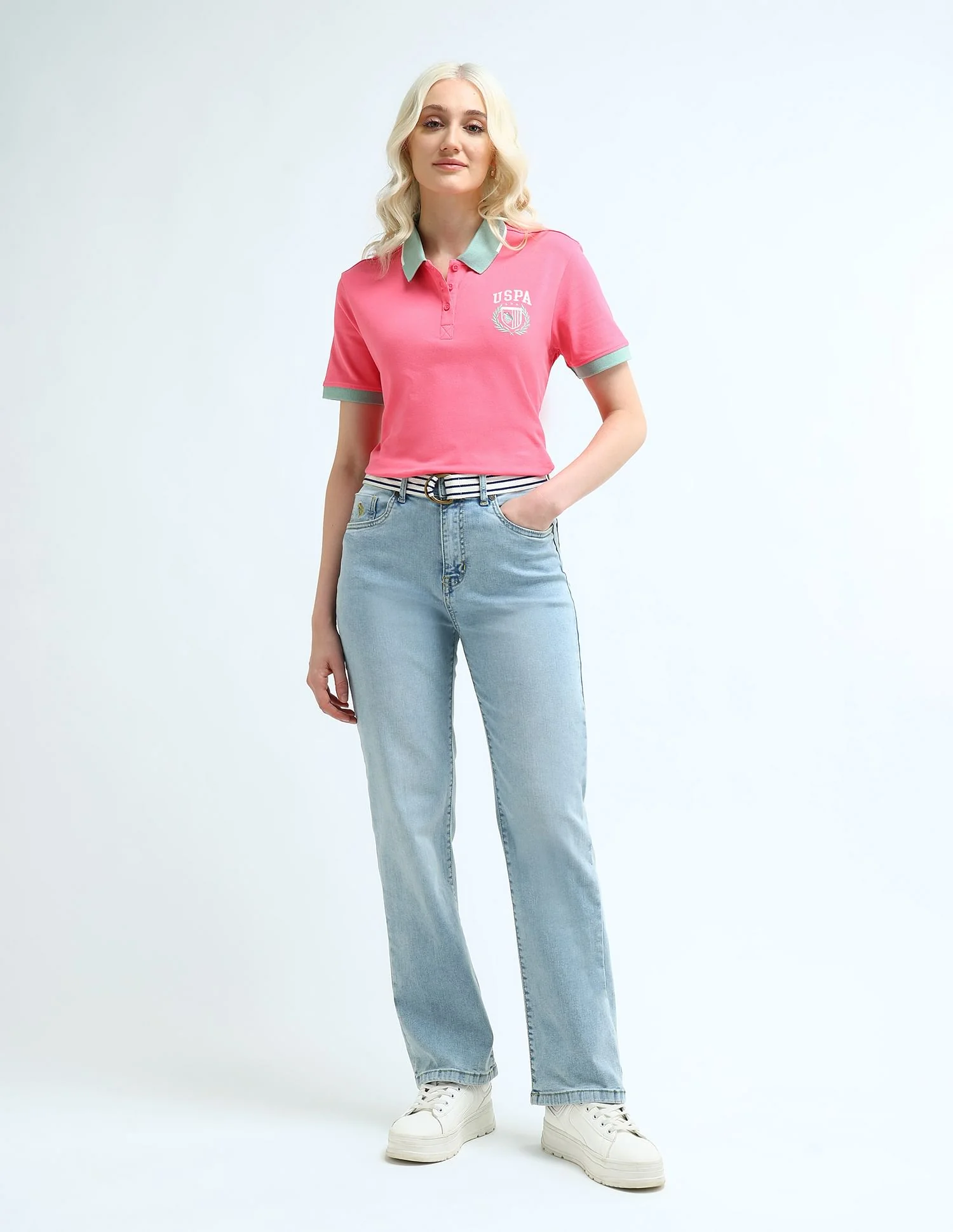 High Rise Tinted Straight Fit Jeans - Image 3