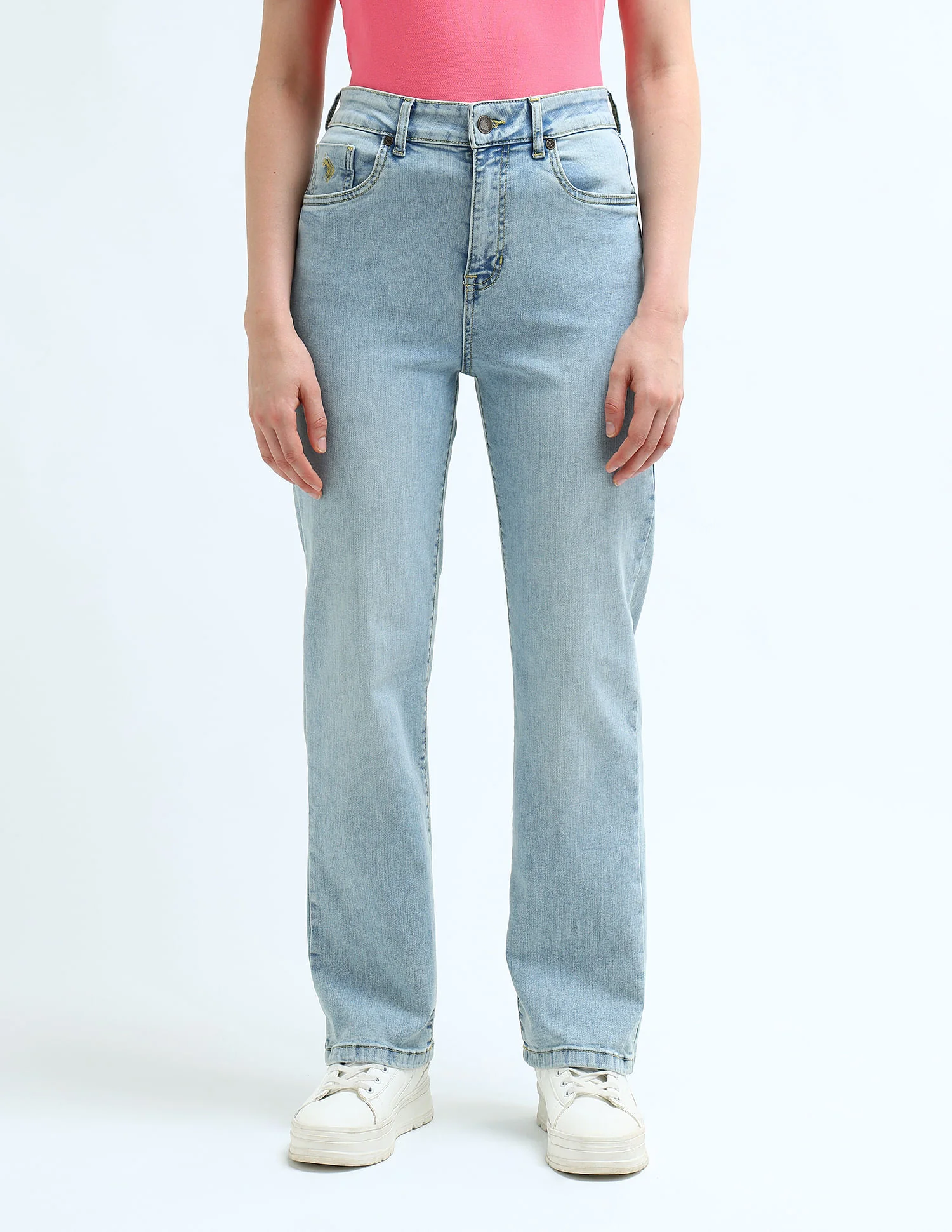 High Rise Tinted Straight Fit Jeans - Image 6