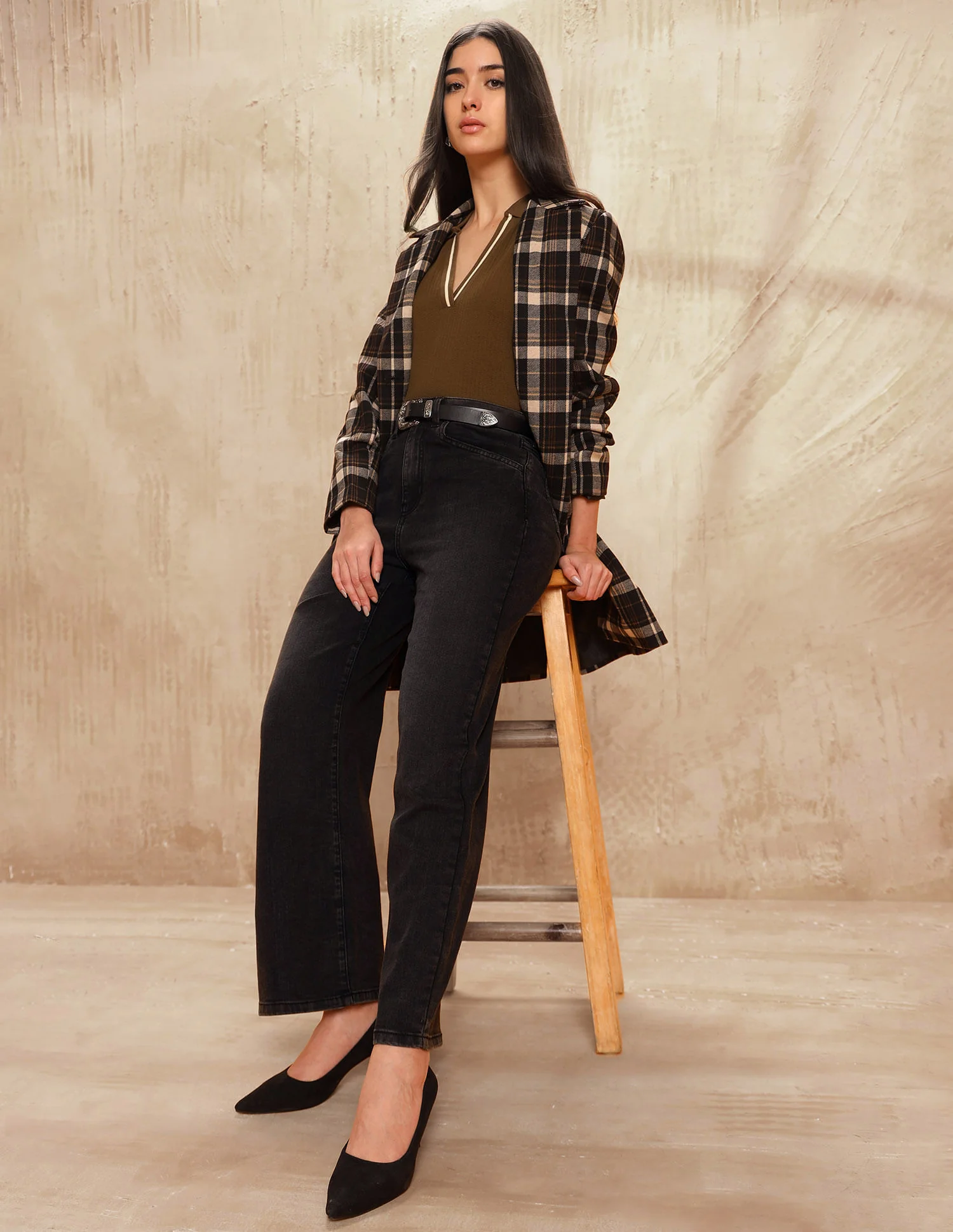 High Rise Wide Leg Fit