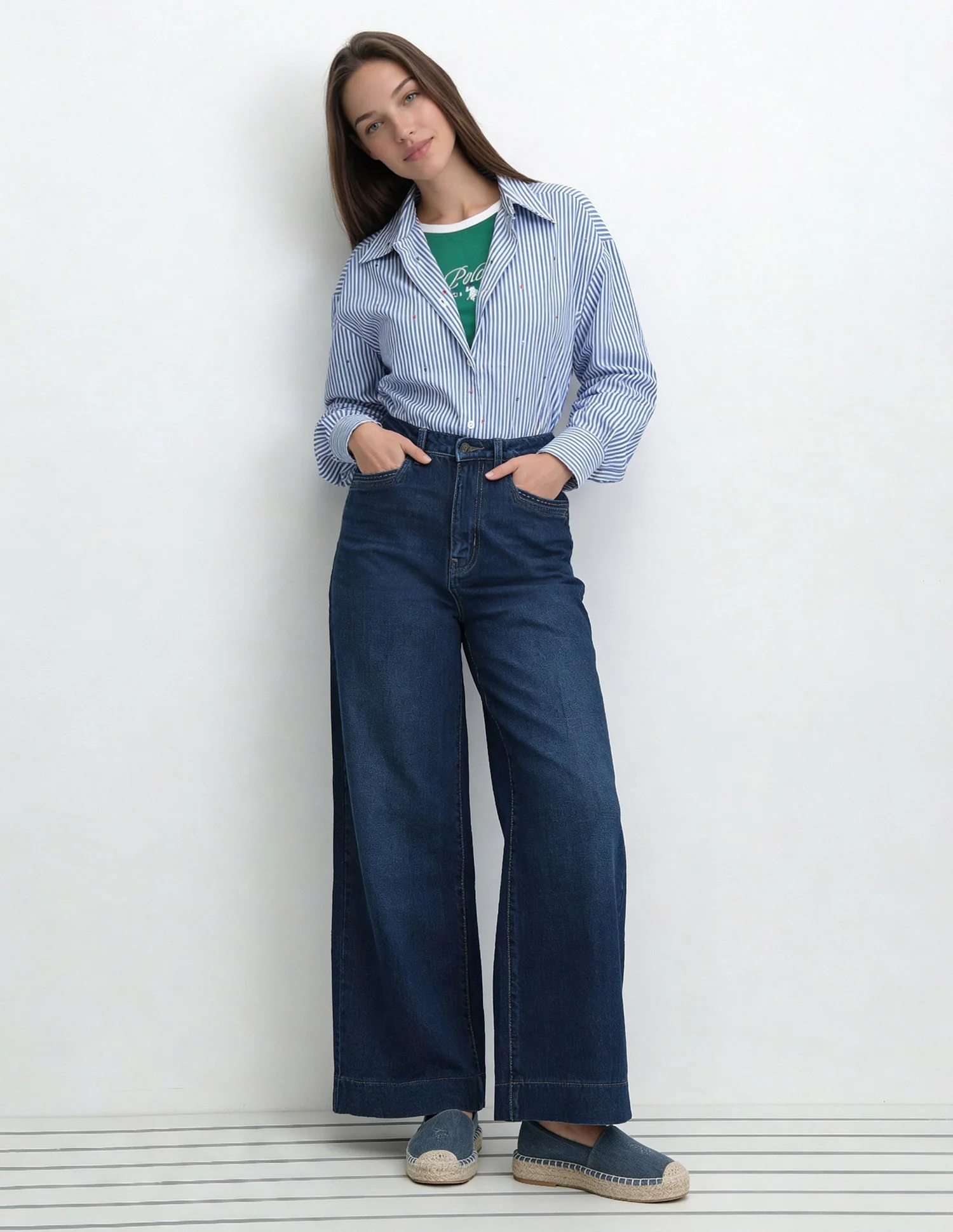 High Rise Wide Leg Fit Jeans - Image 2