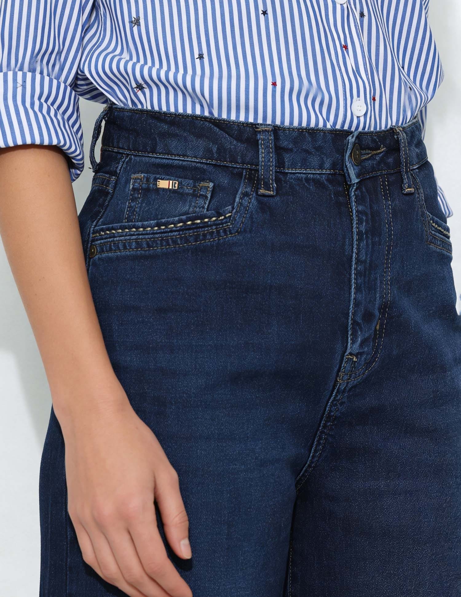 High Rise Wide Leg Fit Jeans - Image 7