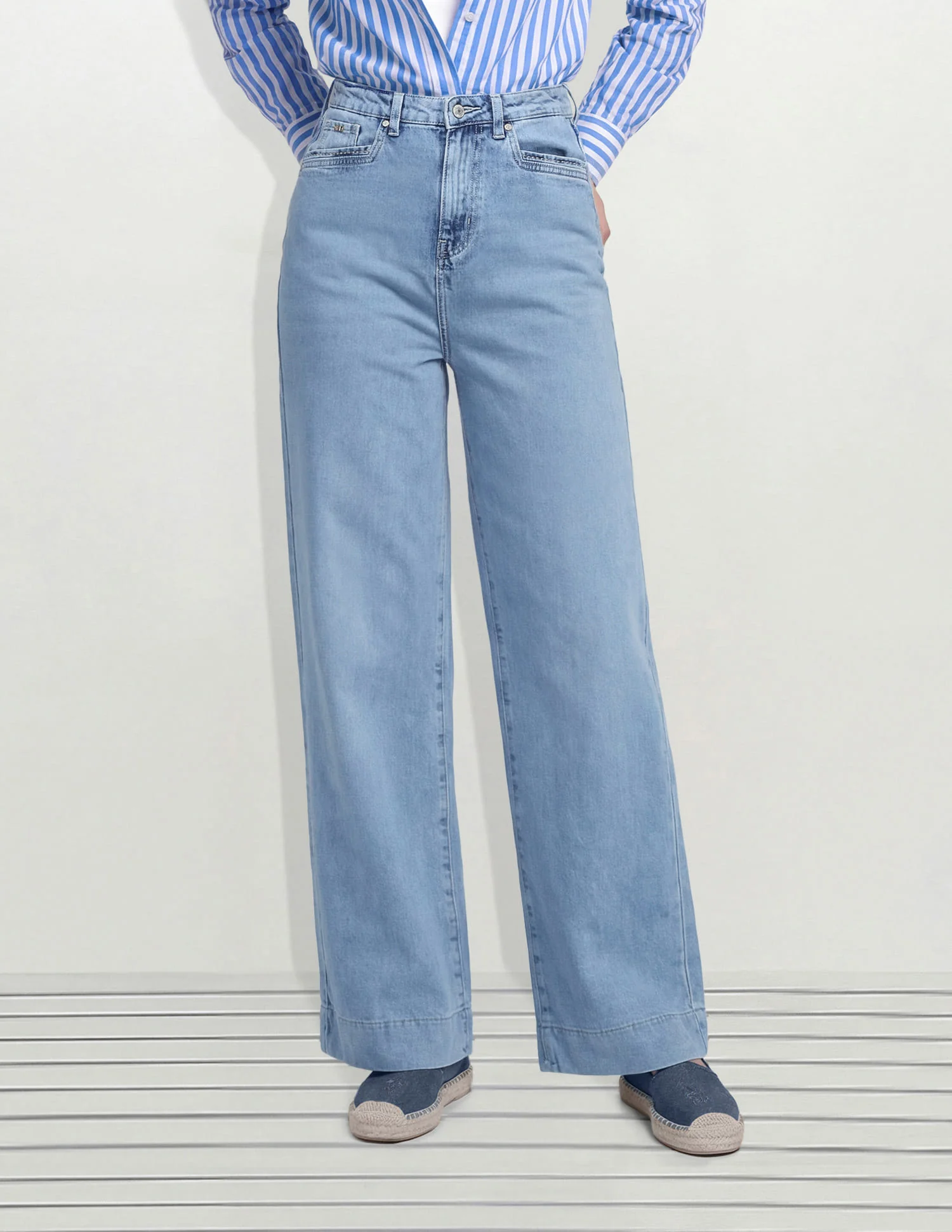 High Rise Wide Leg Fit Jeans - Image 5